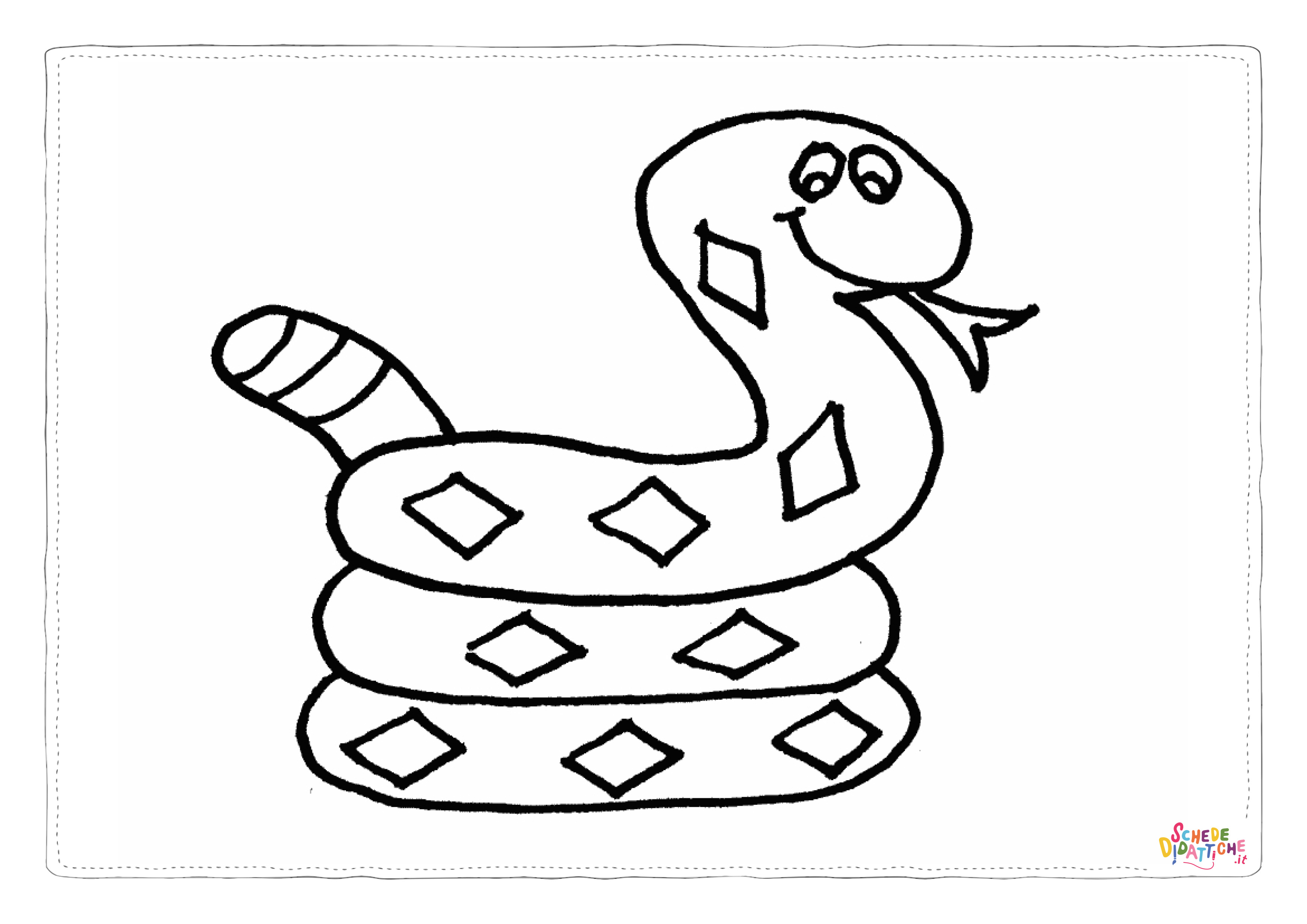 Disegno "Disegno di serpente da stampare e colorare 18" Disegno di serpente da stampare e colorare 18