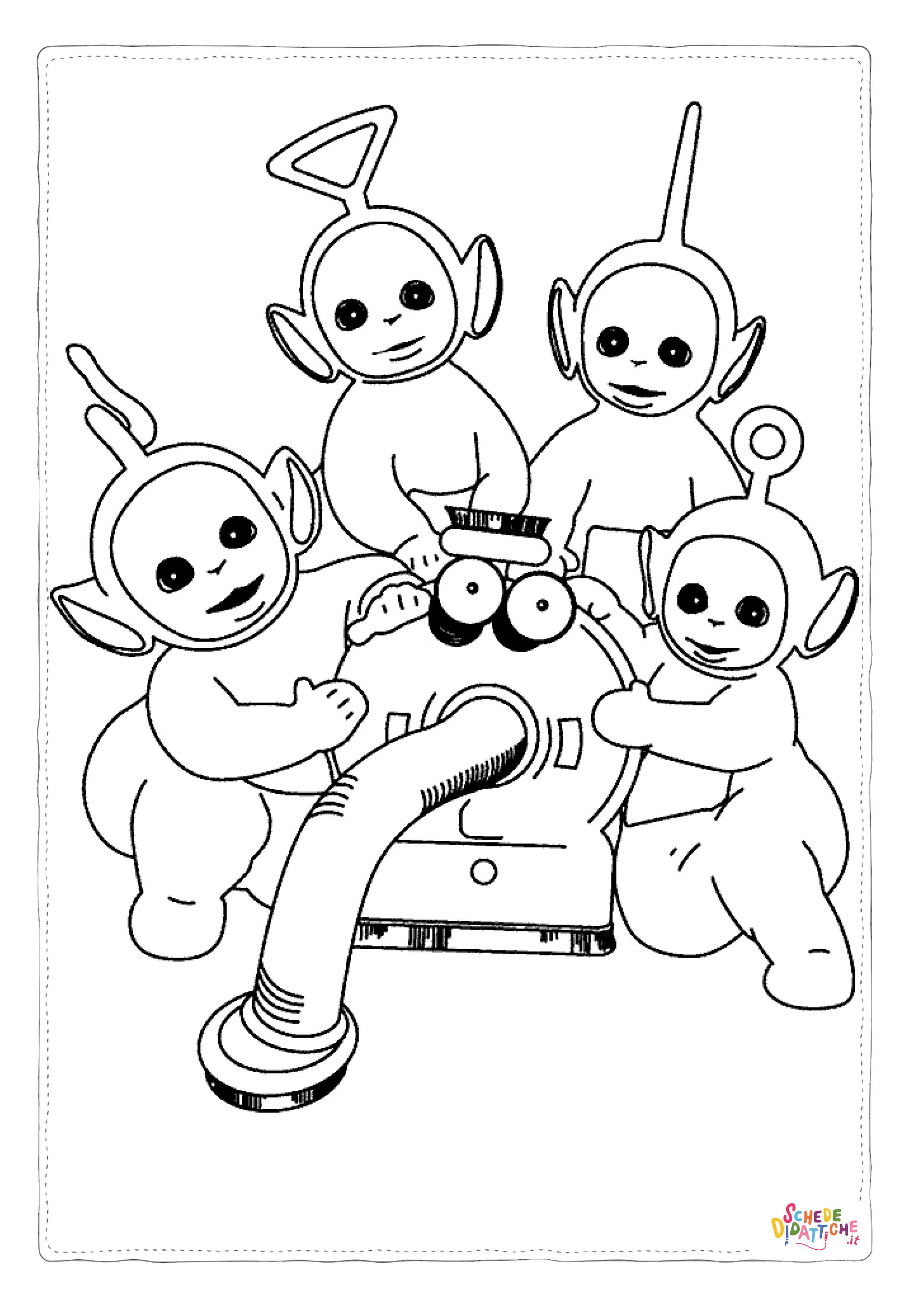 Disegno di Teletubbies da stampare e colorare 2