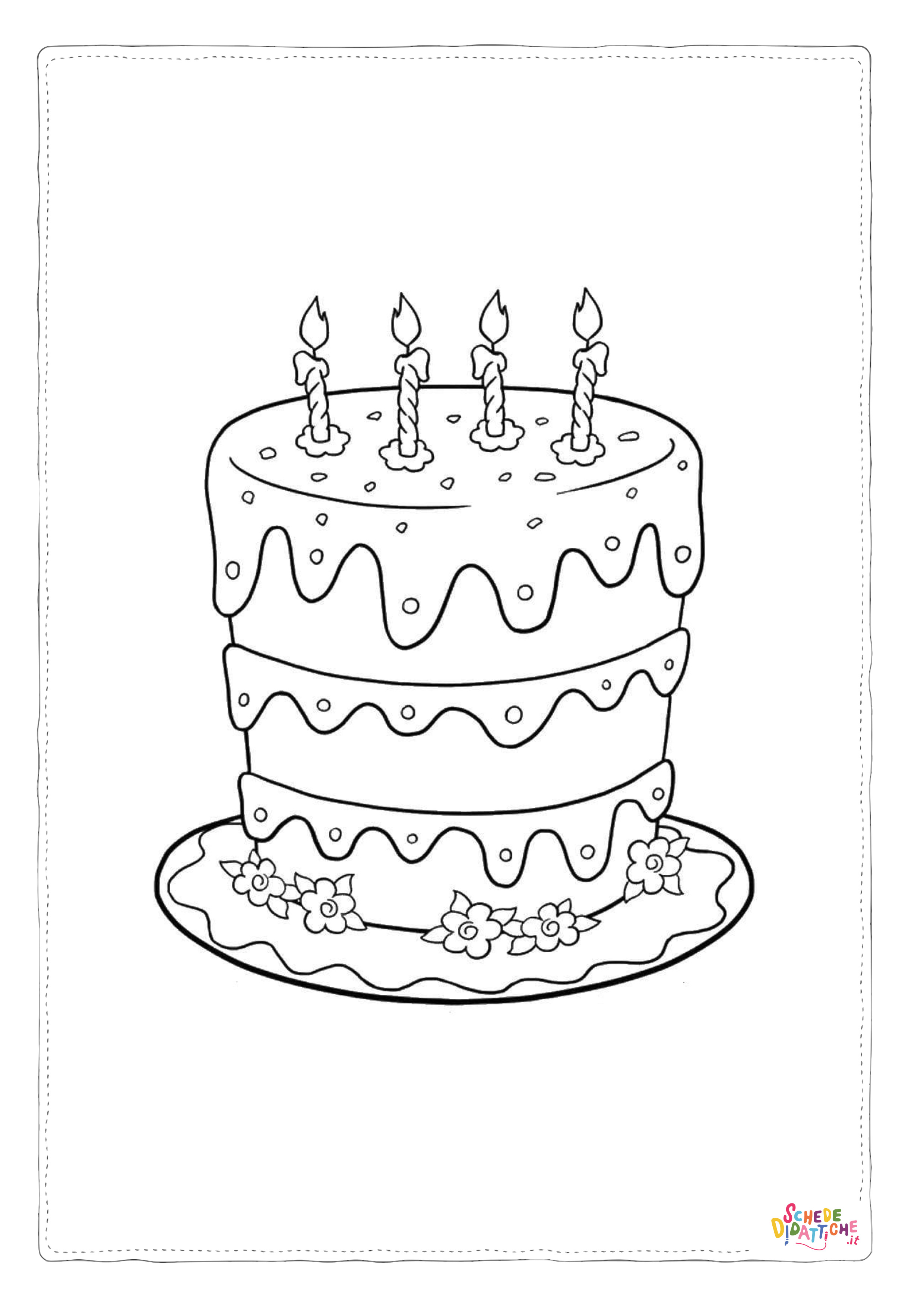 Disegno "Disegno di compleanno da stampare e colorare 68" Disegno di compleanno da stampare e colorare 68