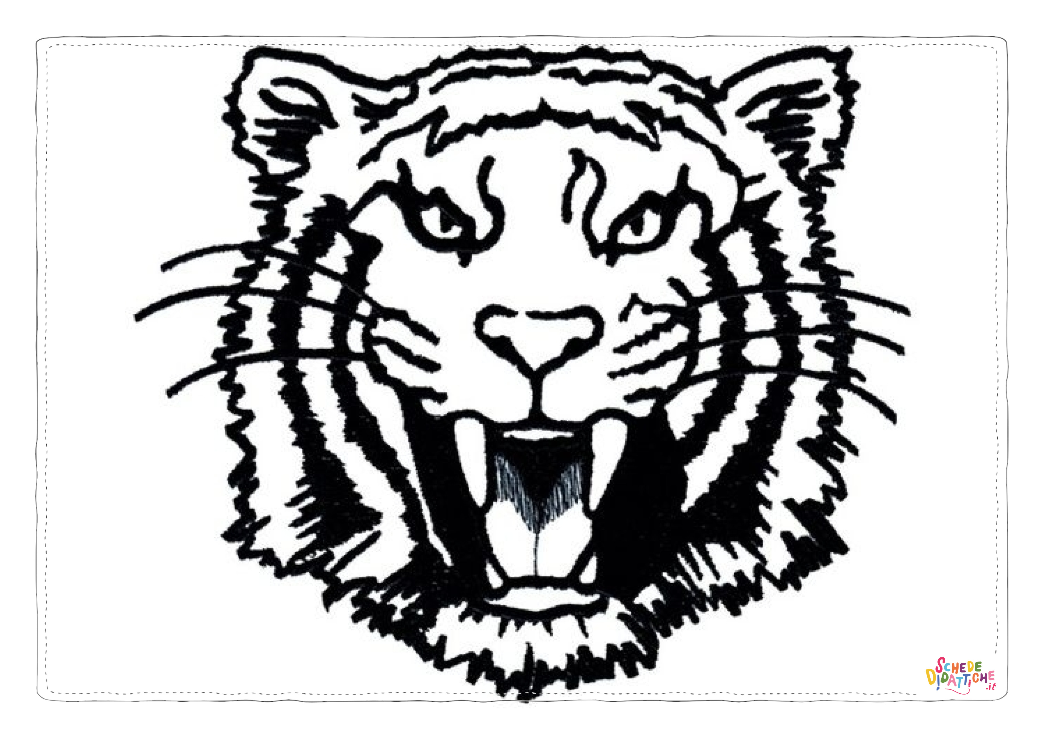 Disegno di tigre da stampare e colorare 16