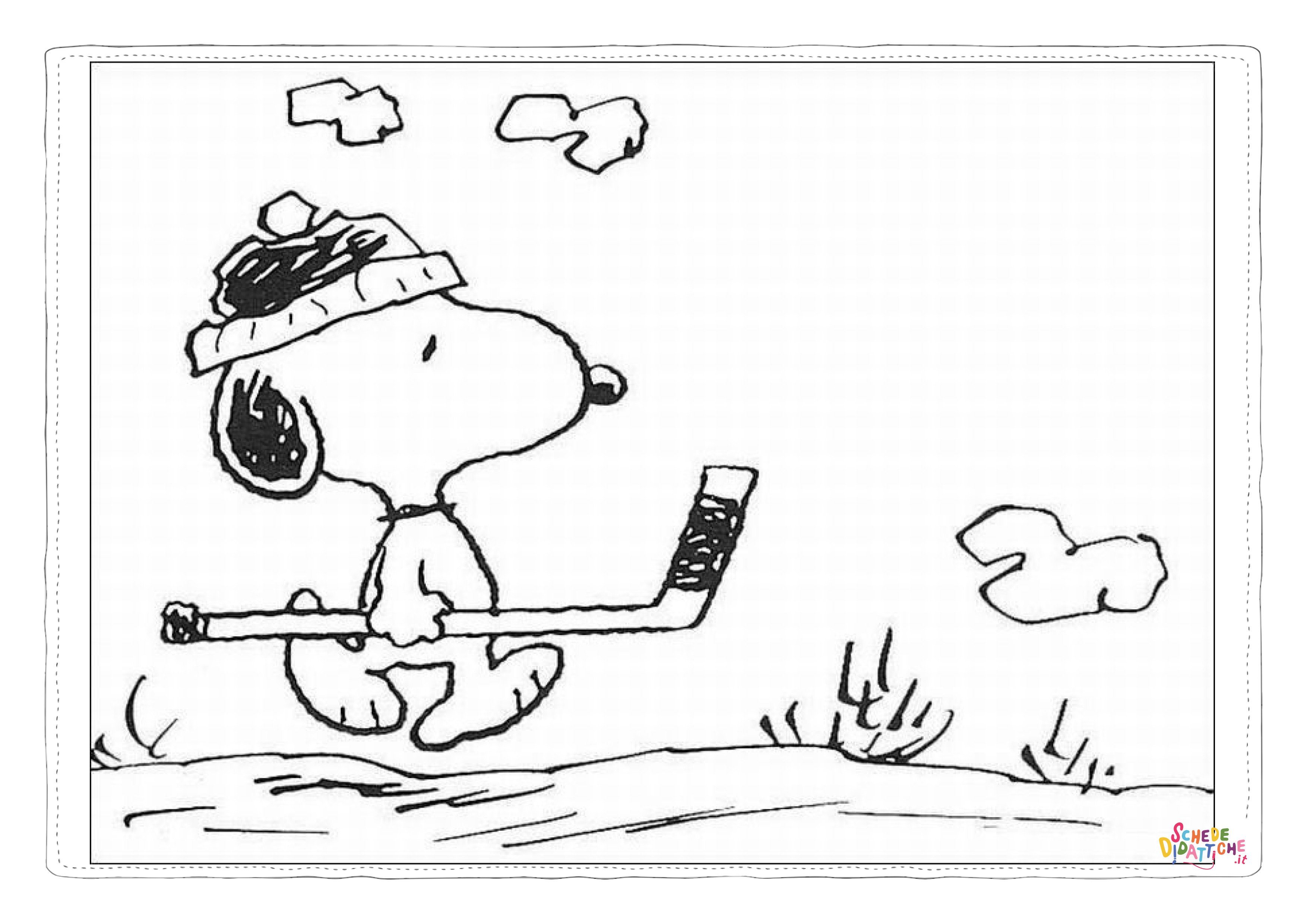 Disegno "Disegno di Snoopy da stampare e colorare 59" Disegno di Snoopy da stampare e colorare 59