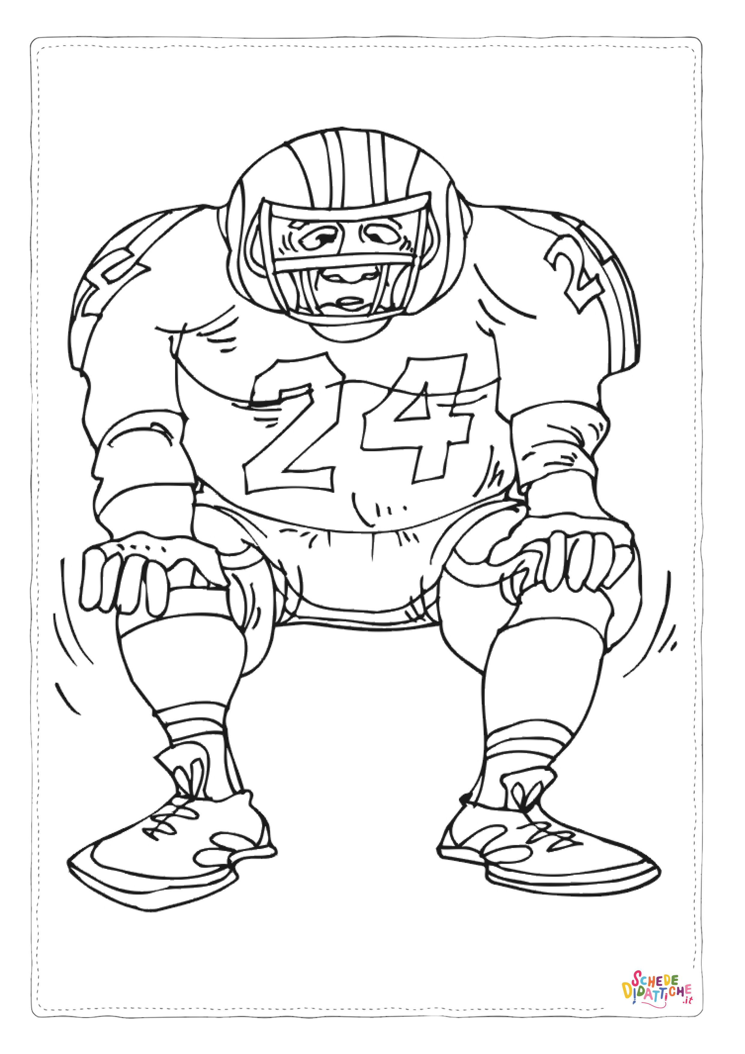 Disegno "Disegno di football americano da stampare e colorare 76" Disegno di football americano da stampare e colorare 76