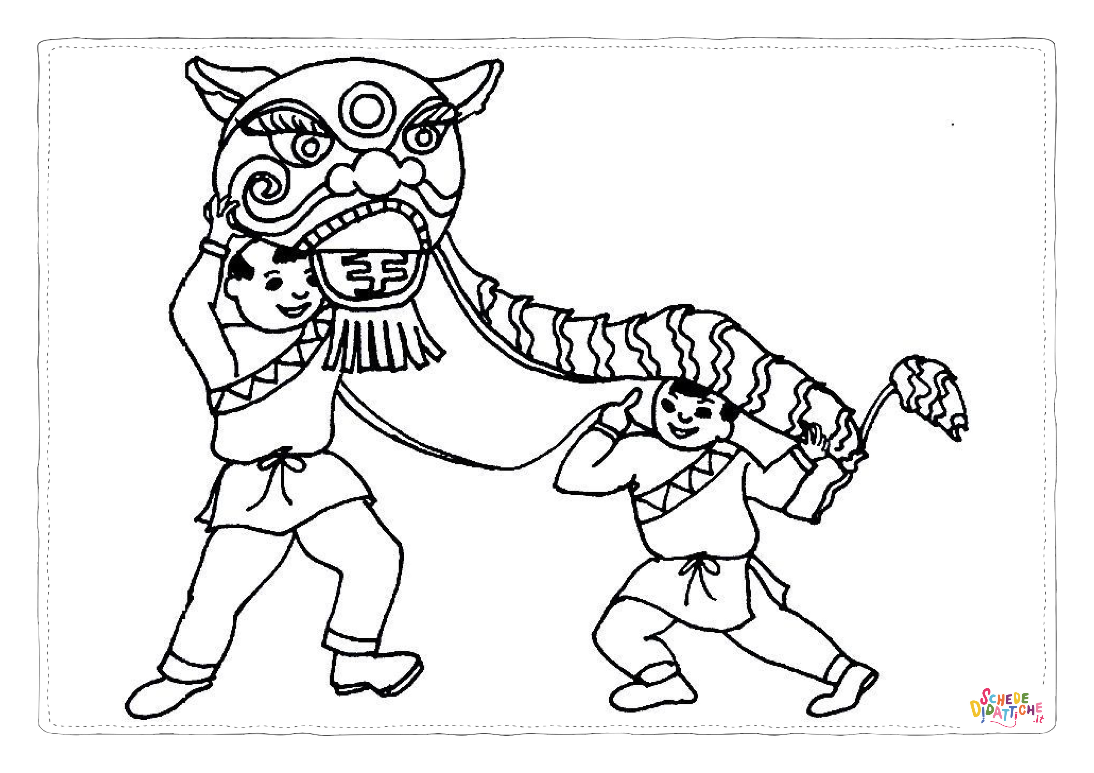 Disegno "Disegno di dragone da stampare e colorare 51" Disegno di dragone da stampare e colorare 51