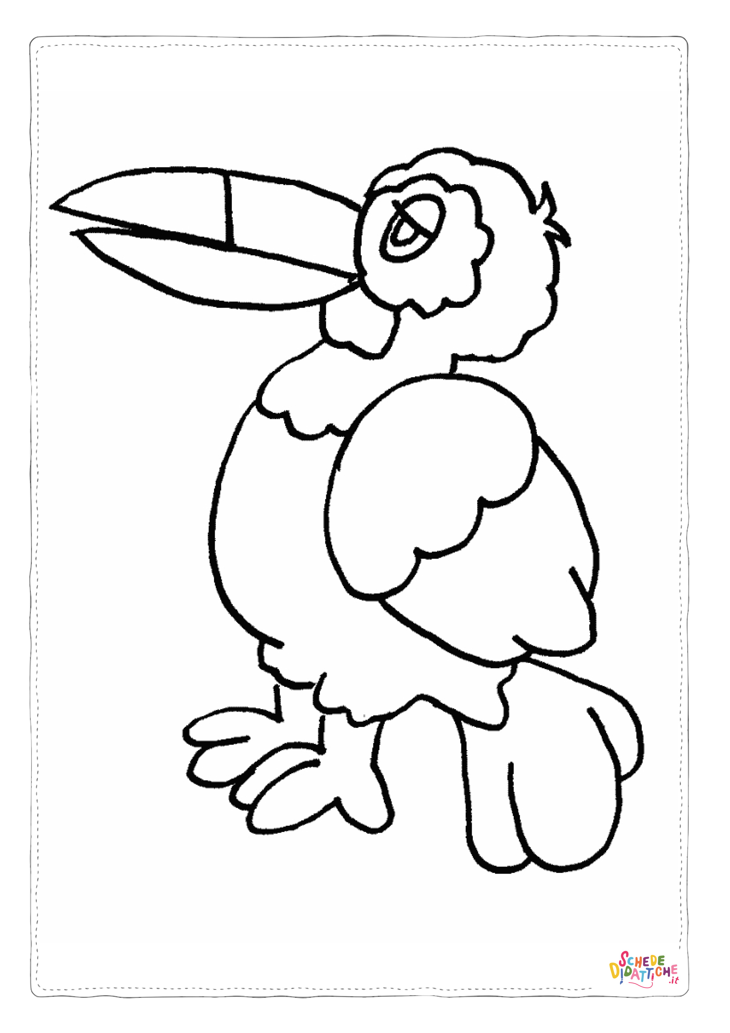 Disegno "Disegno di tucano da stampare e colorare 33" Disegno di tucano da stampare e colorare 33