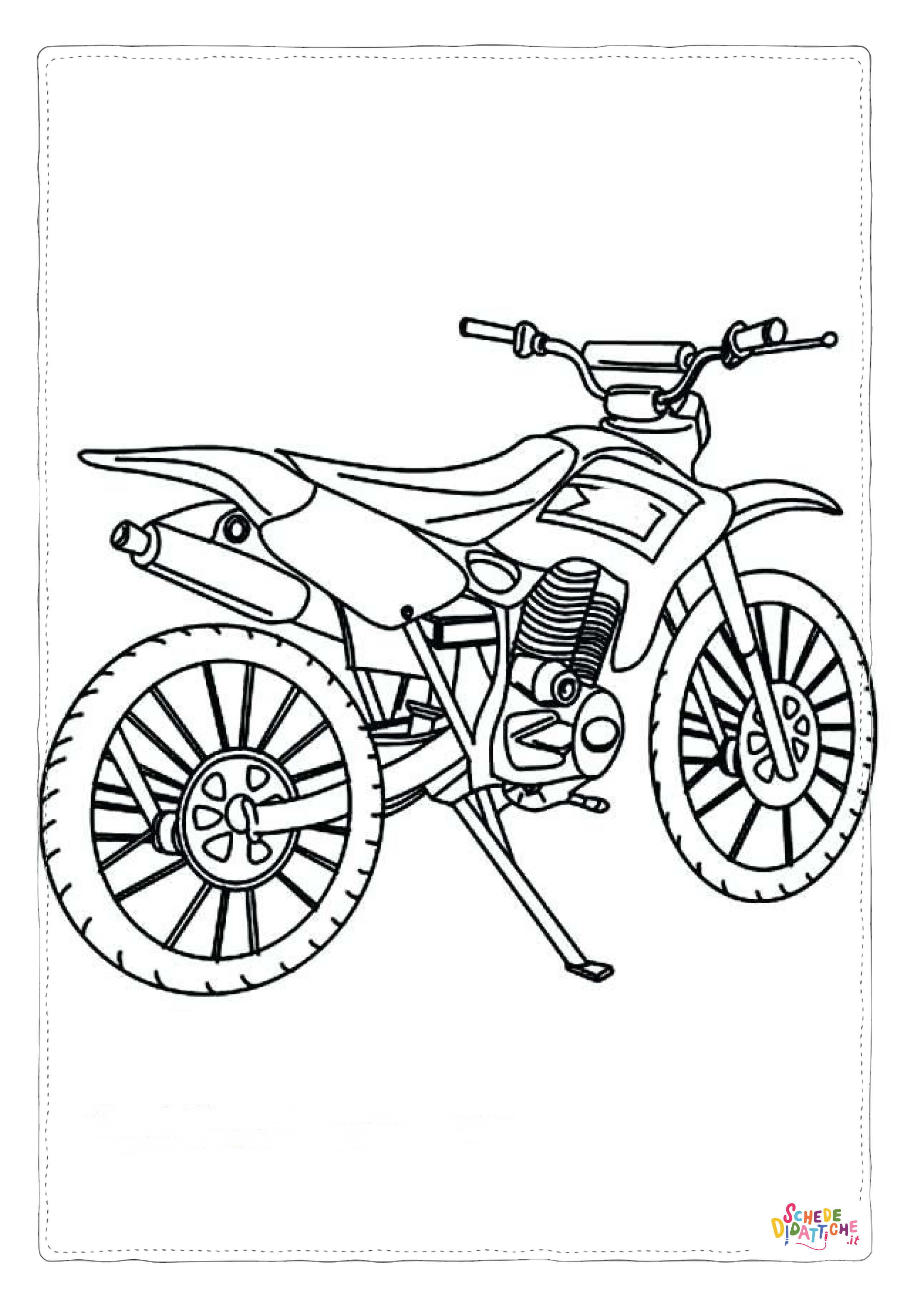 Disegno di moto da stampare e colorare 1