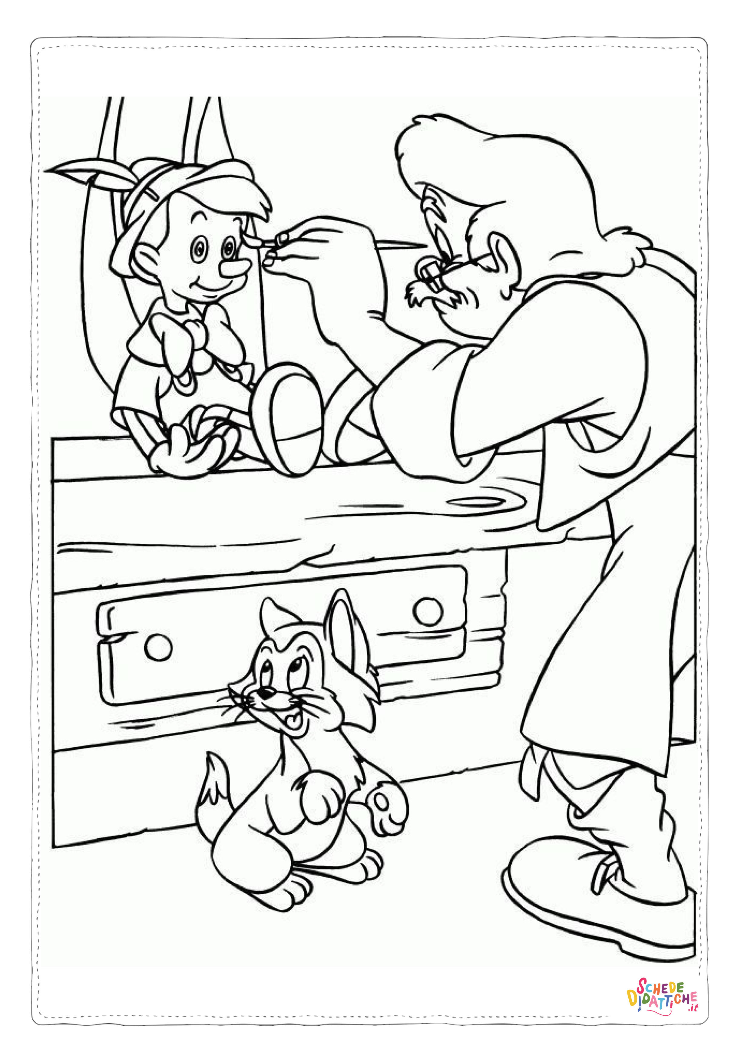 Disegno "Disegno di Pinocchio da stampare e colorare 45" Disegno di Pinocchio da stampare e colorare 45