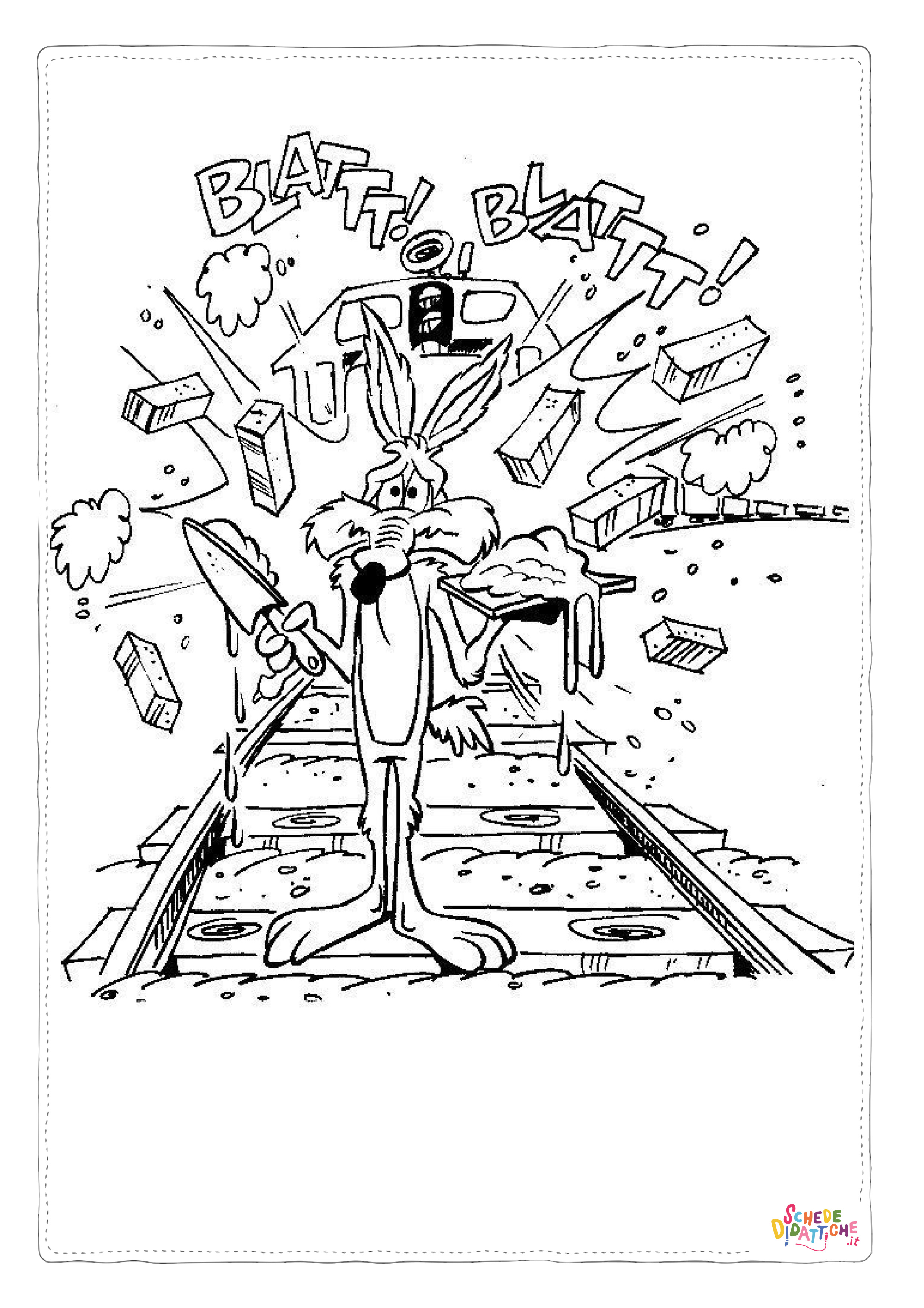 Disegno "Disegno di Willy il coyote da stampare e colorare 12" Disegno di Willy il coyote da stampare e colorare 12