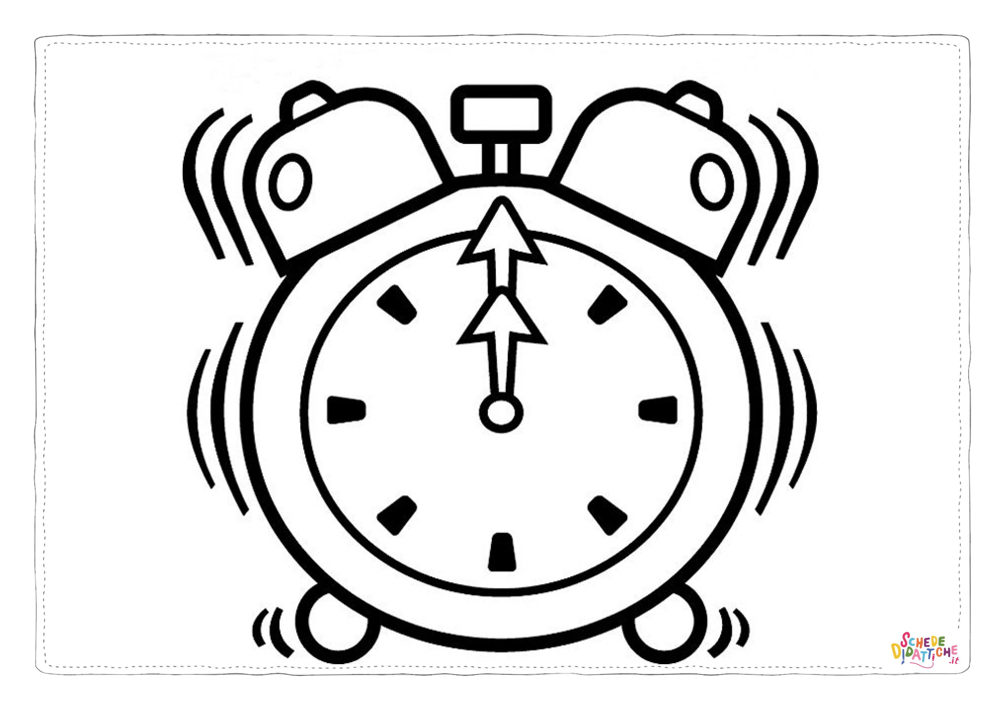 Disegno di orologio da stampare e colorare 1