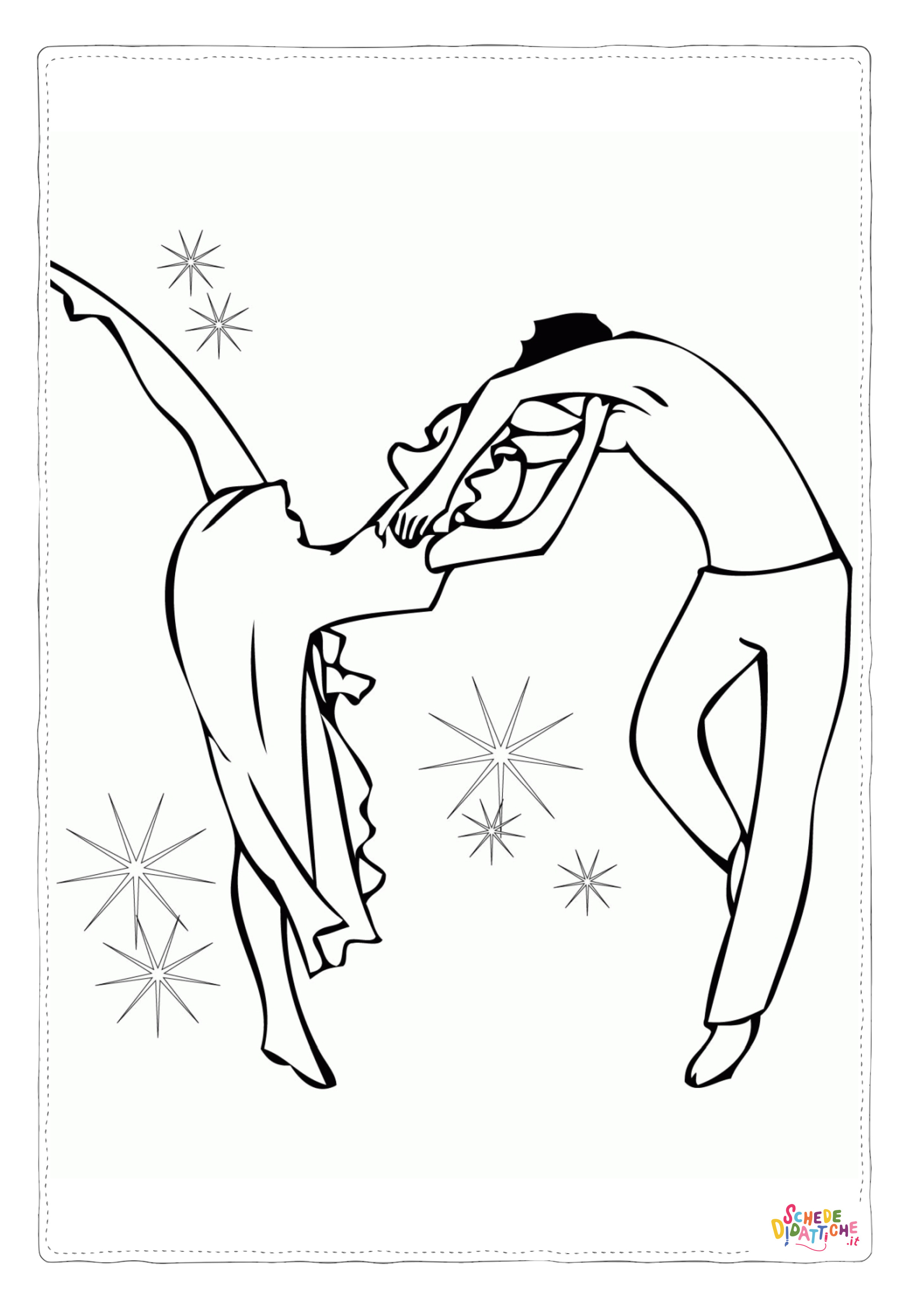 Disegno "Disegno di danza da stampare e colorare 36" Disegno di danza da stampare e colorare 36