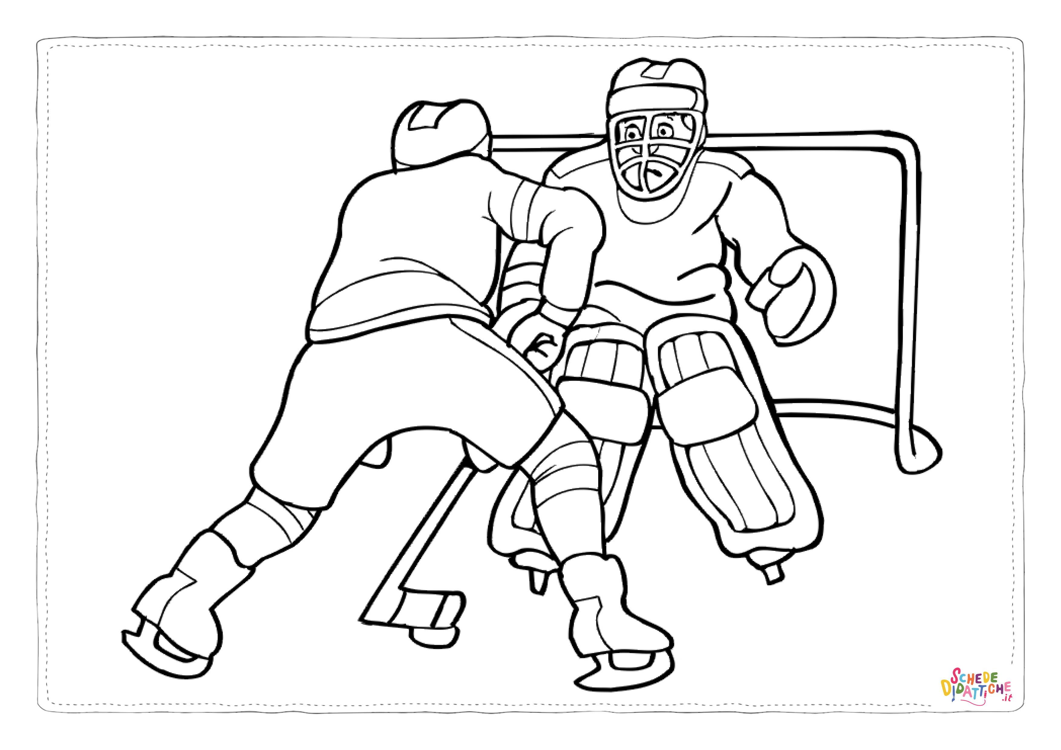 Disegno di hockey da stampare e colorare 24