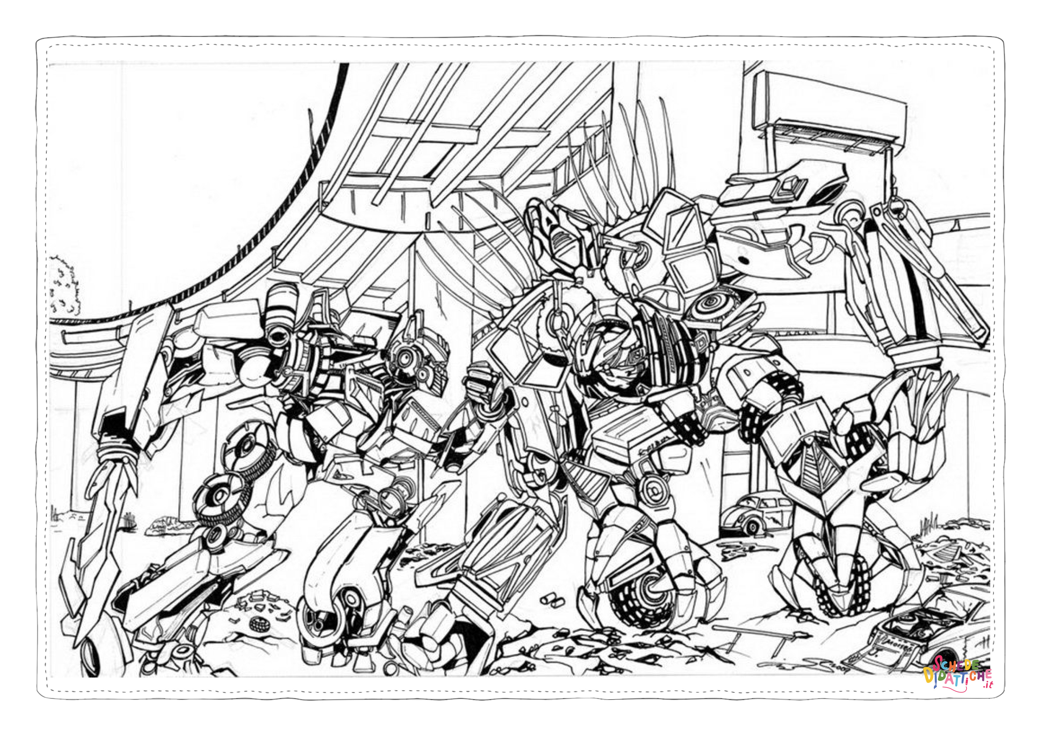 Disegno di Transformers da stampare e colorare 15