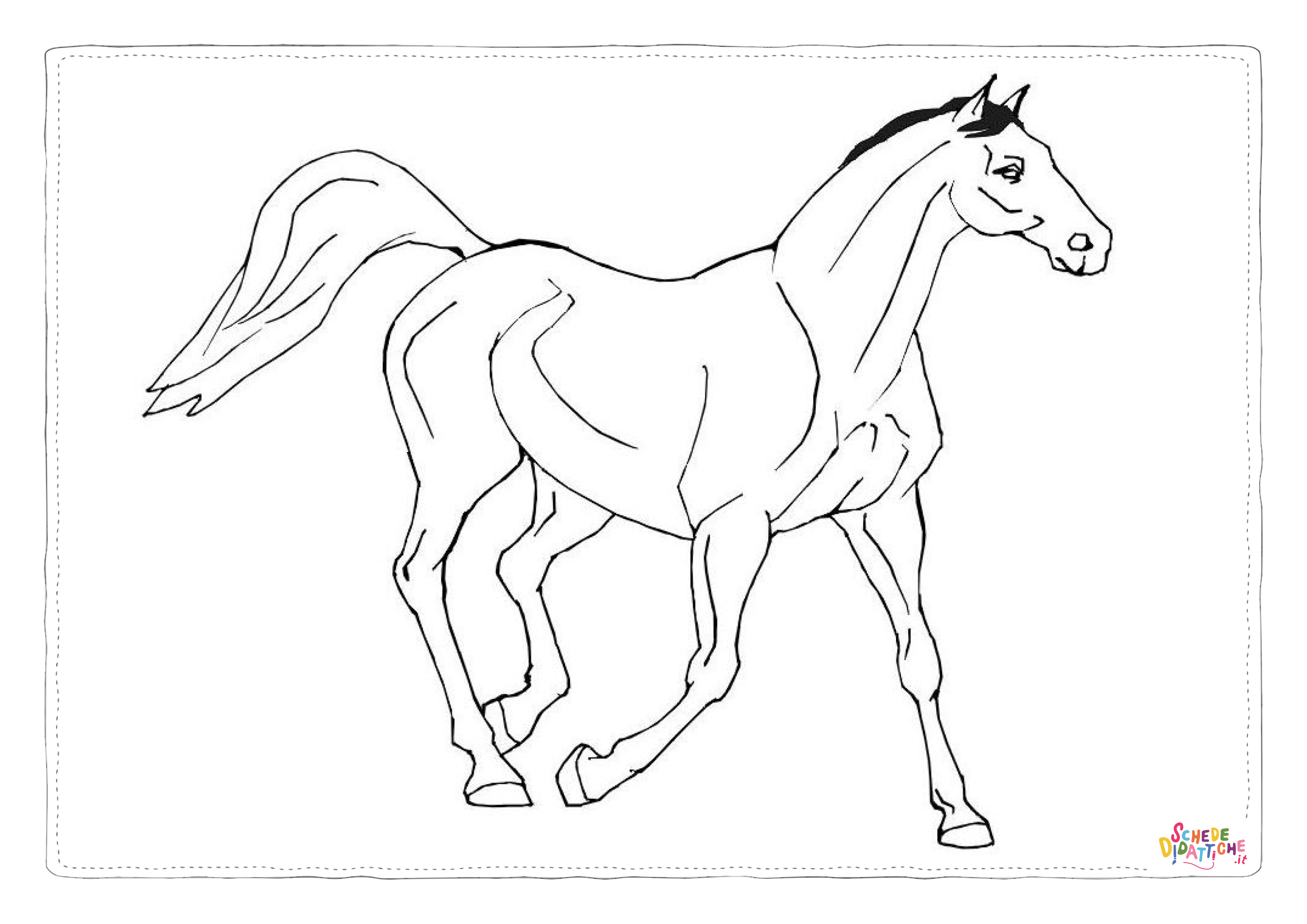 Disegno "Disegno di cavallo da stampare e colorare 251" Disegno di cavallo da stampare e colorare 251