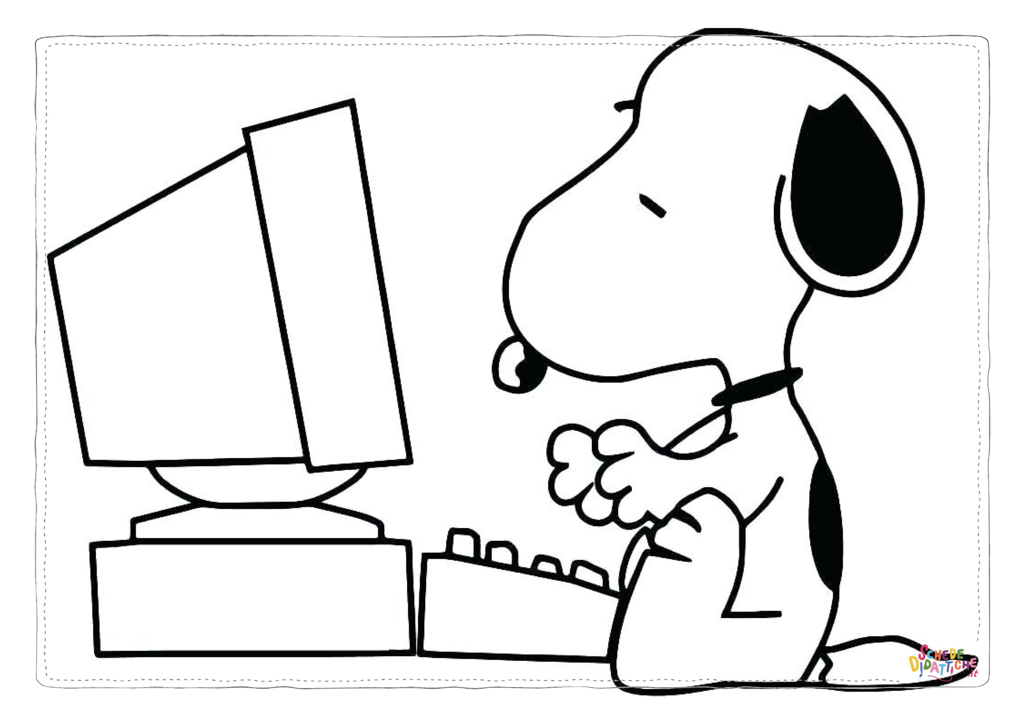 Disegno di Snoopy da stampare e colorare 33