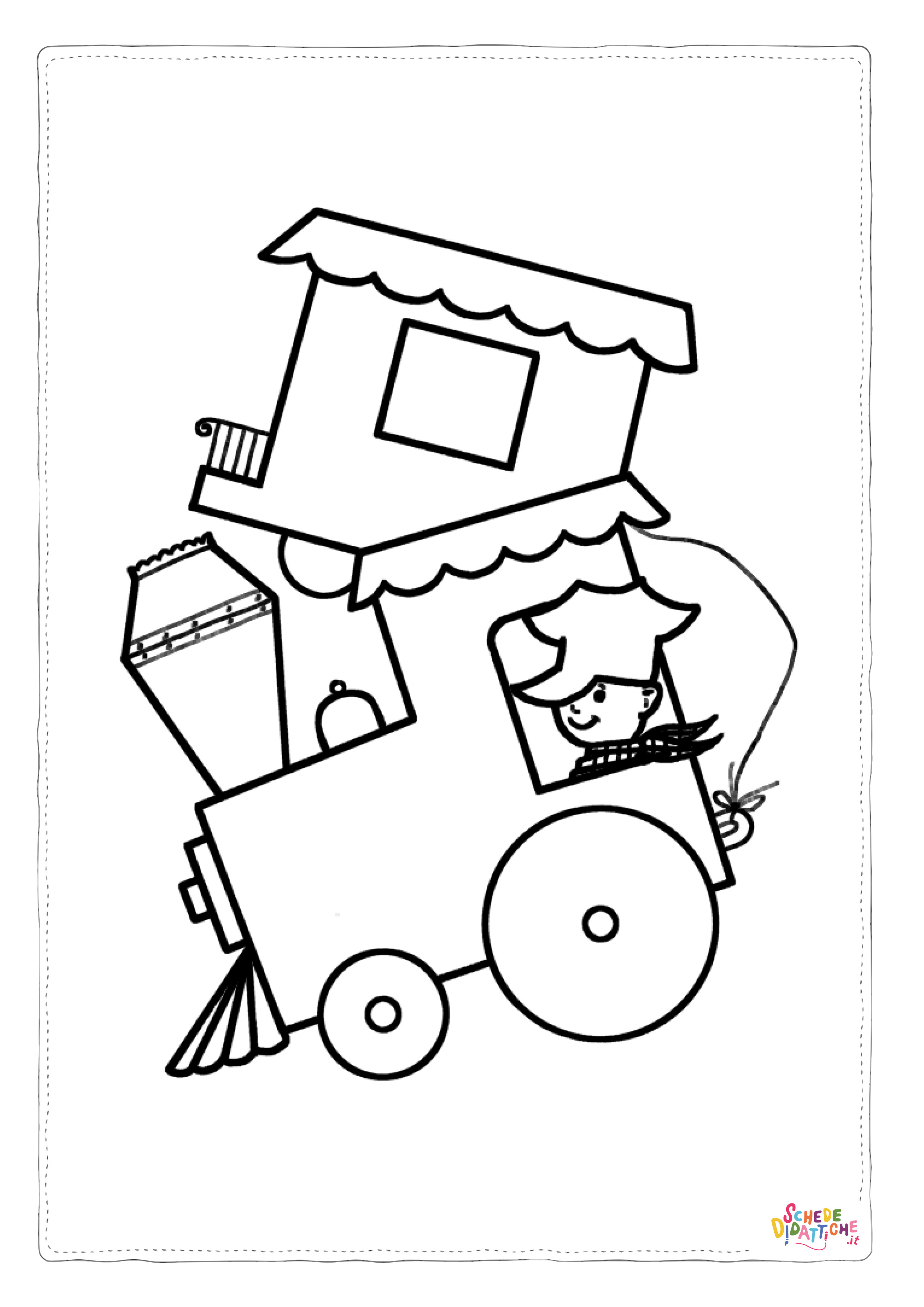Disegno di treno da stampare e colorare 54