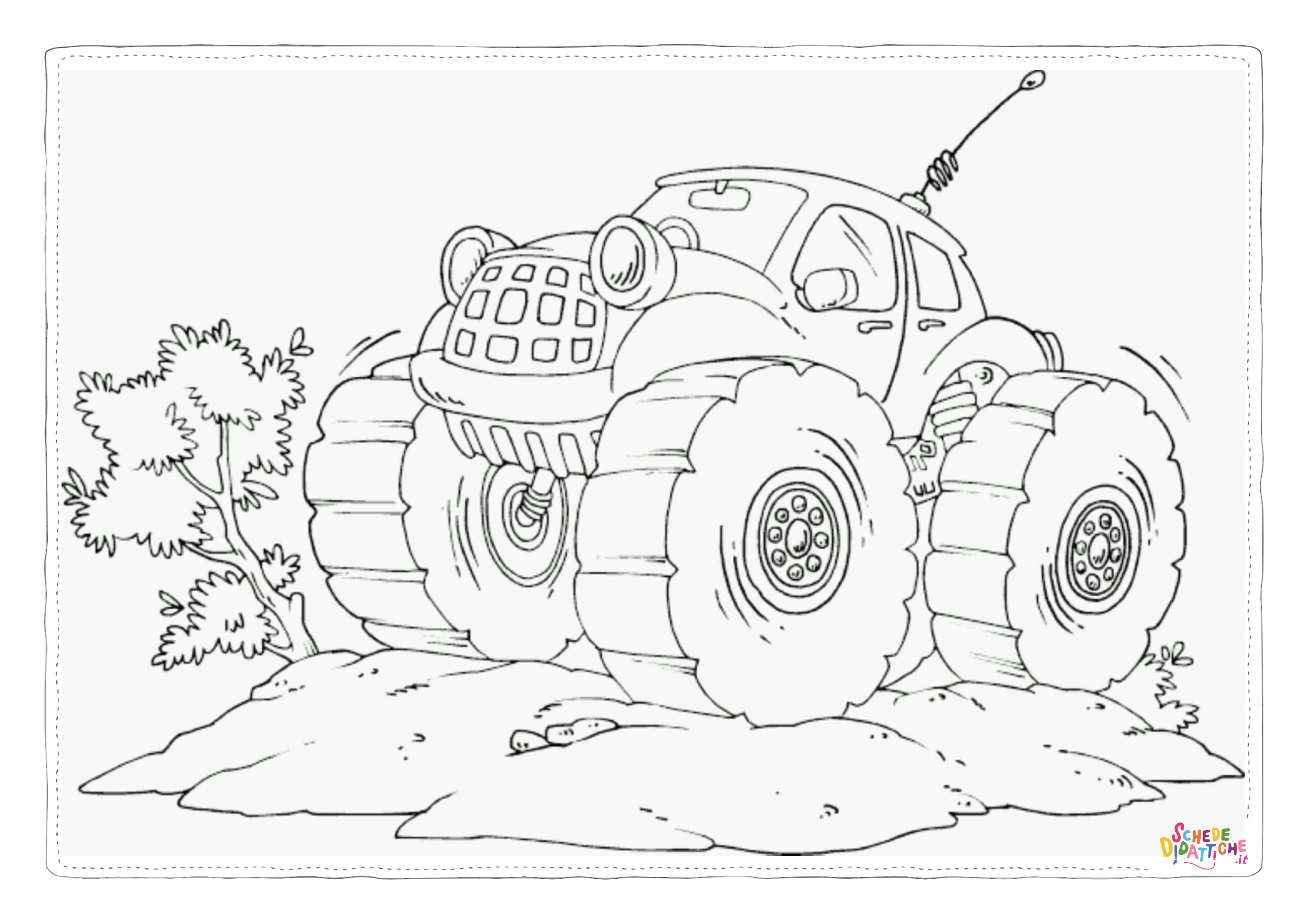 Disegno "Disegno di monstertruck da stampare e colorare 41" Disegno di monstertruck da stampare e colorare 41