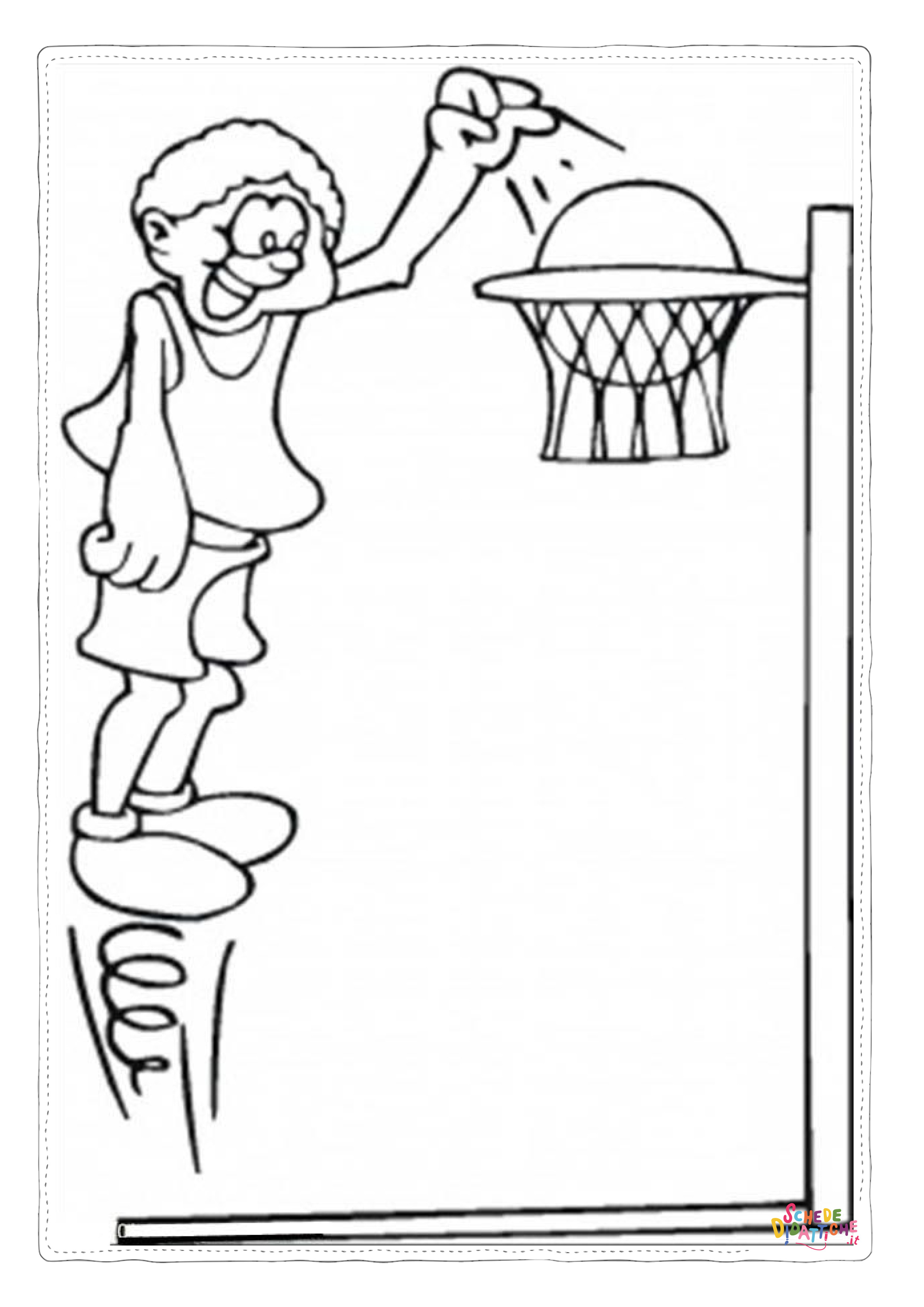 Disegno di basket da stampare e colorare 26
