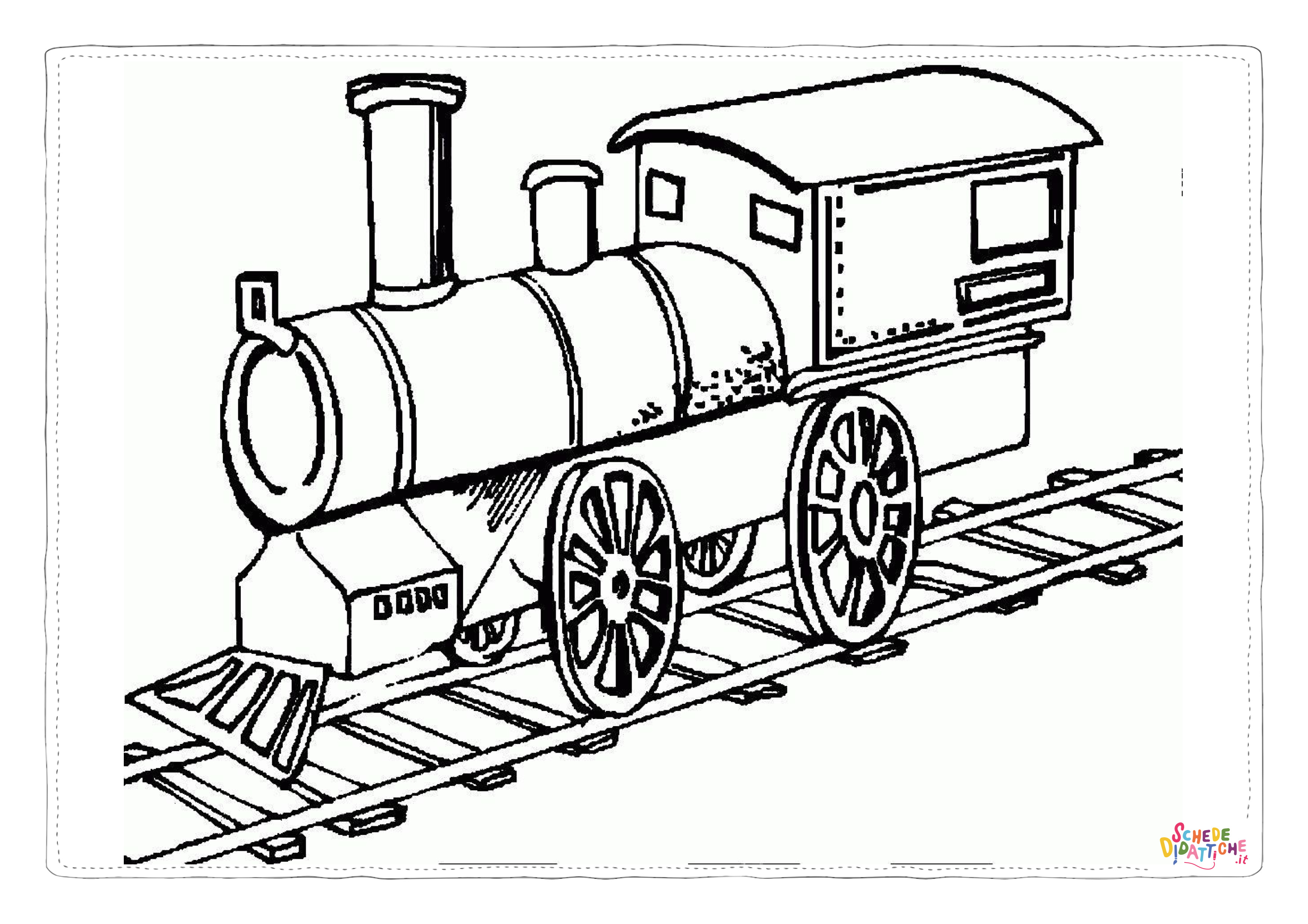 Disegno "Disegno di treno da stampare e colorare 11" Disegno di treno da stampare e colorare 11