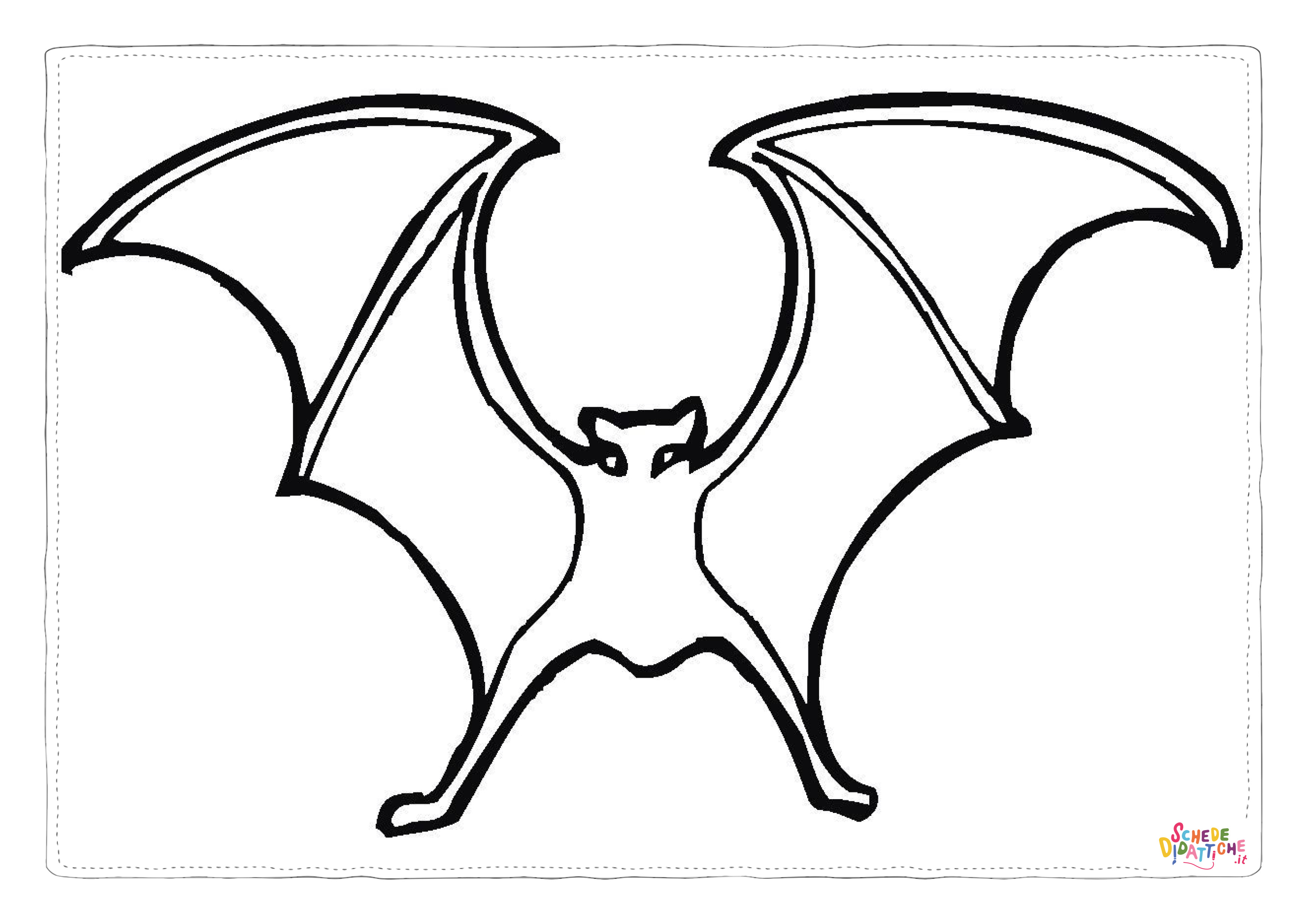 Disegno di pipistrello da stampare e colorare 26