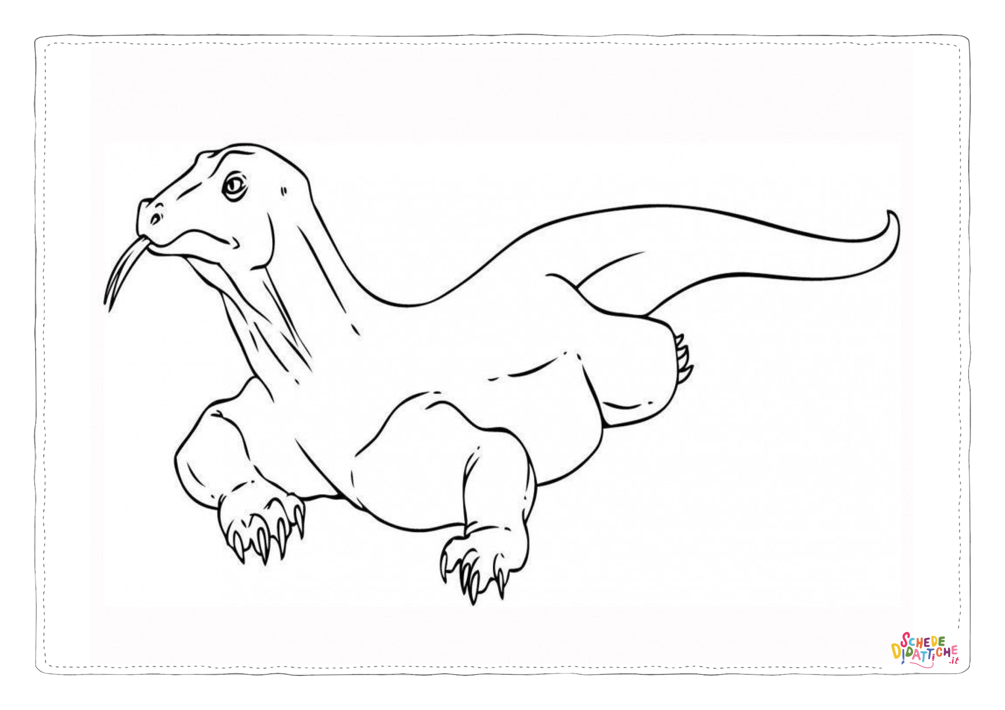 Disegno di iguana da stampare e colorare 4