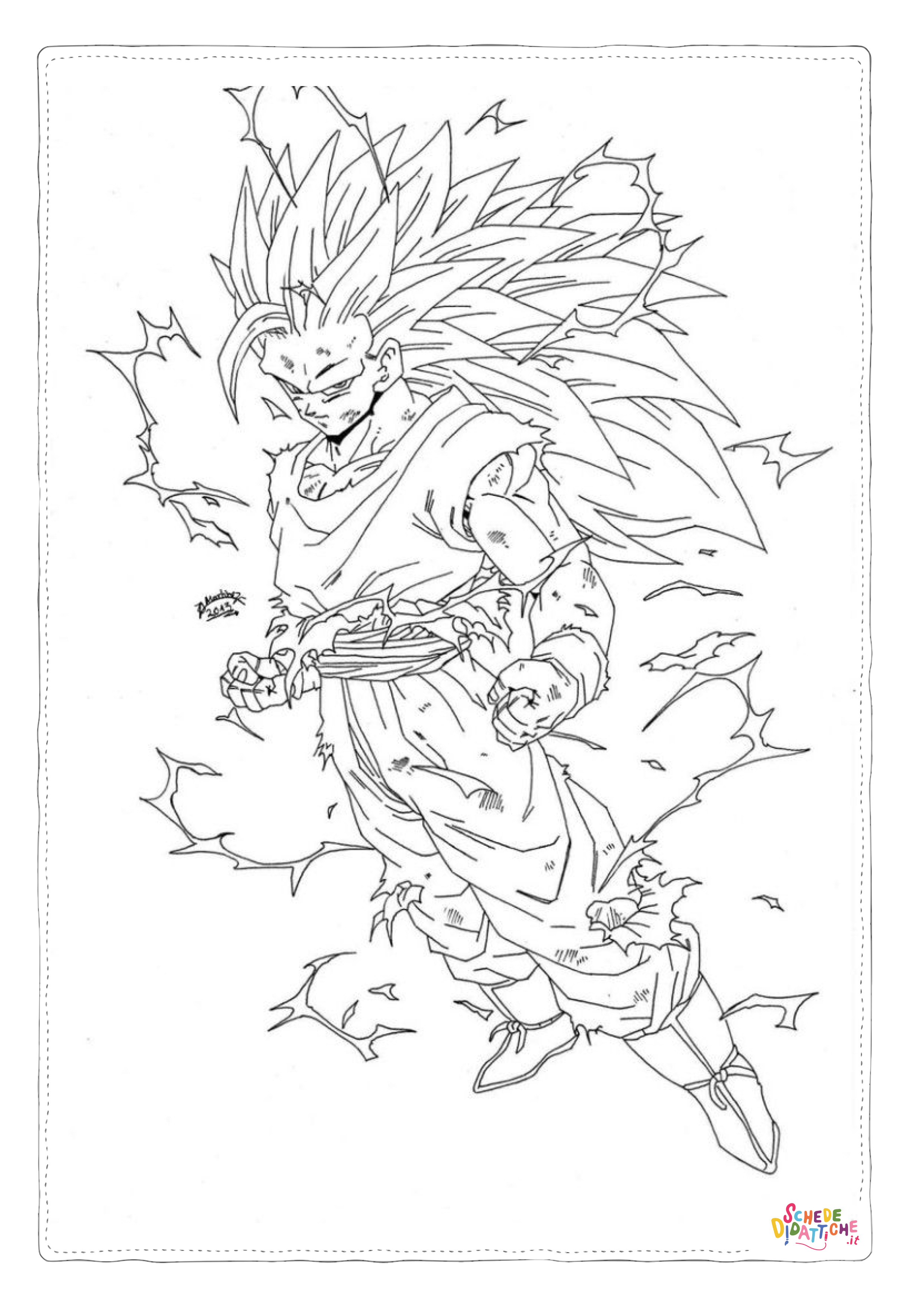 Disegno "Disegno di Dragon Ball da stampare e colorare 45" Disegno di Dragon Ball da stampare e colorare 45