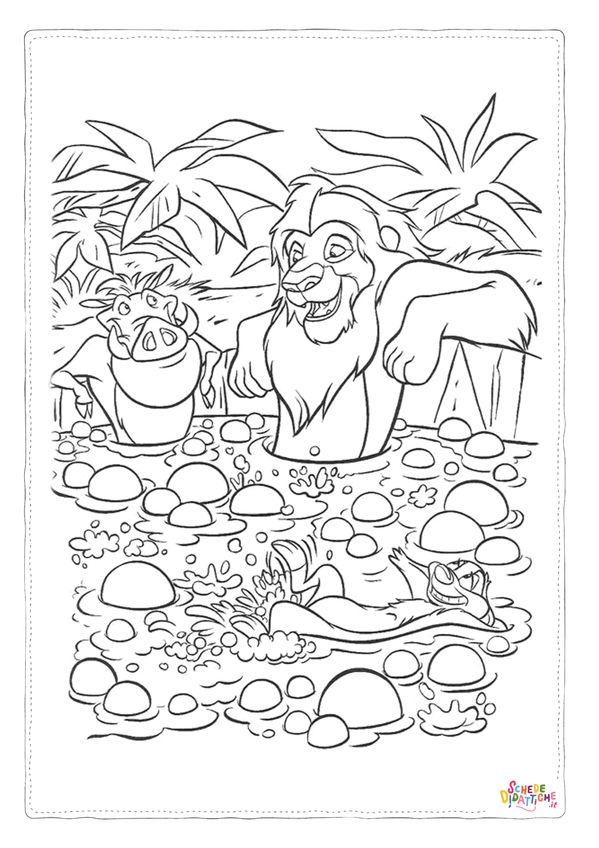 Disegno "Disegno di Re Leone da stampare e colorare 44" Disegno di Re Leone da stampare e colorare 44