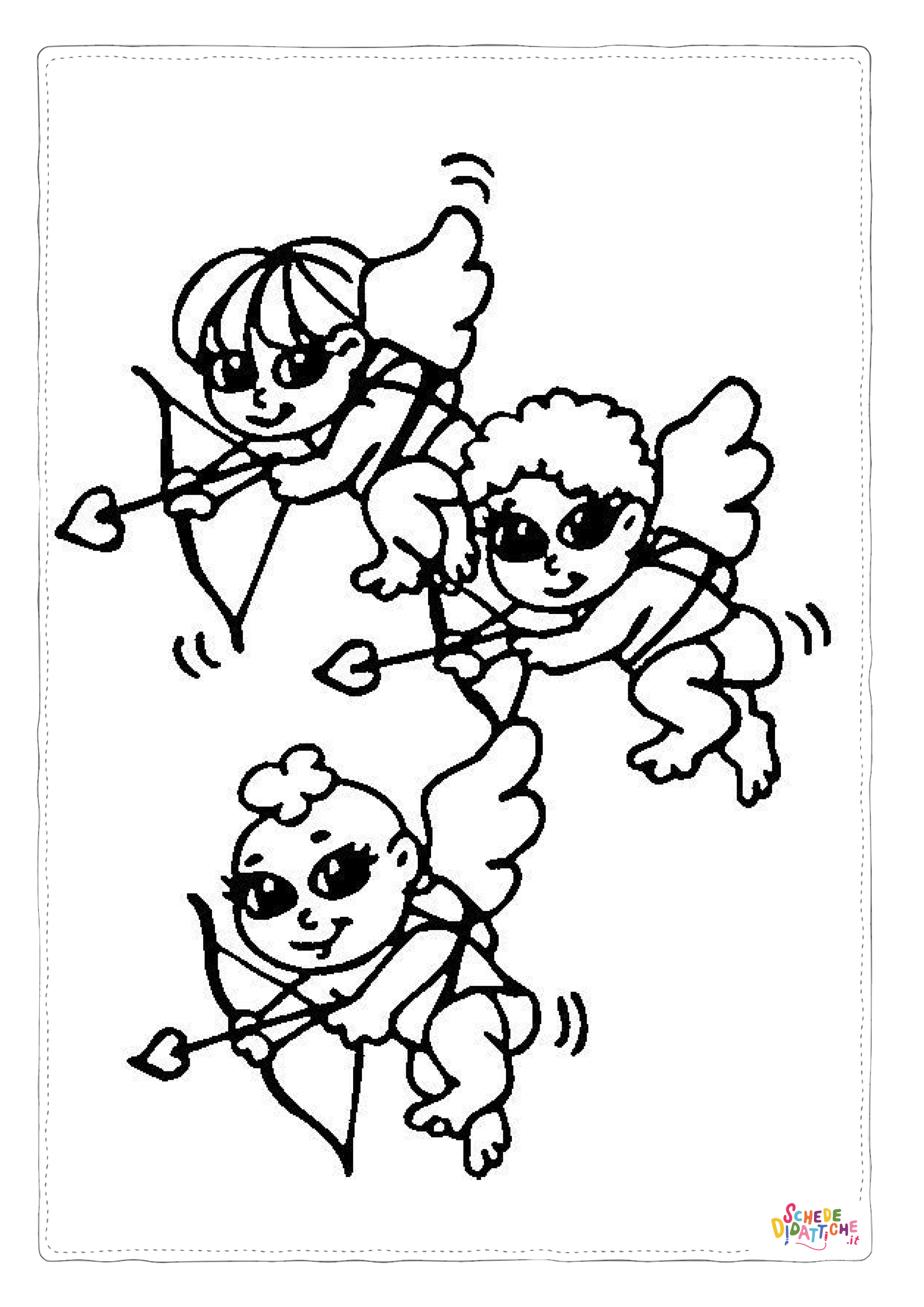 Disegno di Cupido da stampare e colorare 17