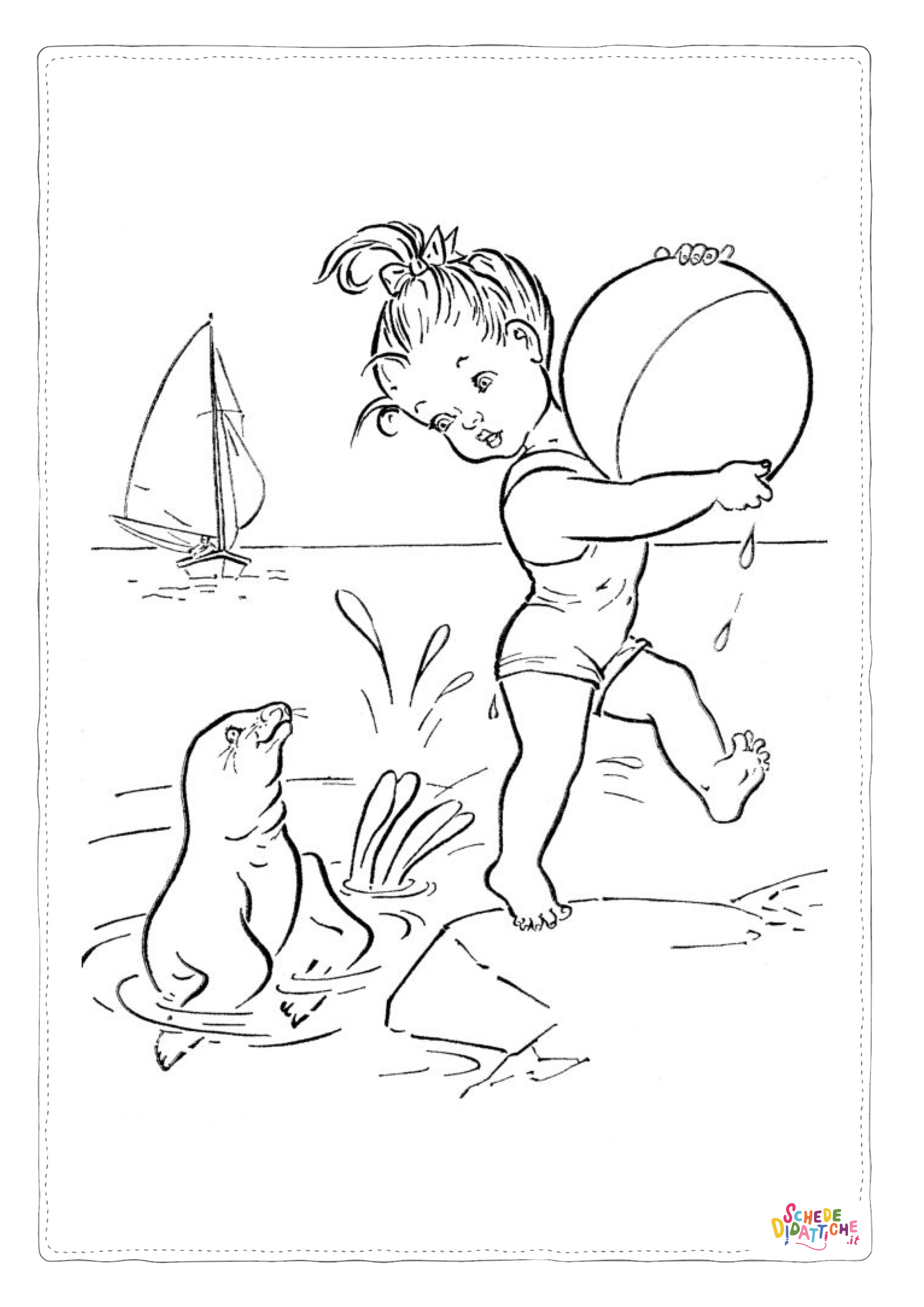 Disegno "Disegno di mare da stampare e colorare 83" Disegno di mare da stampare e colorare 83