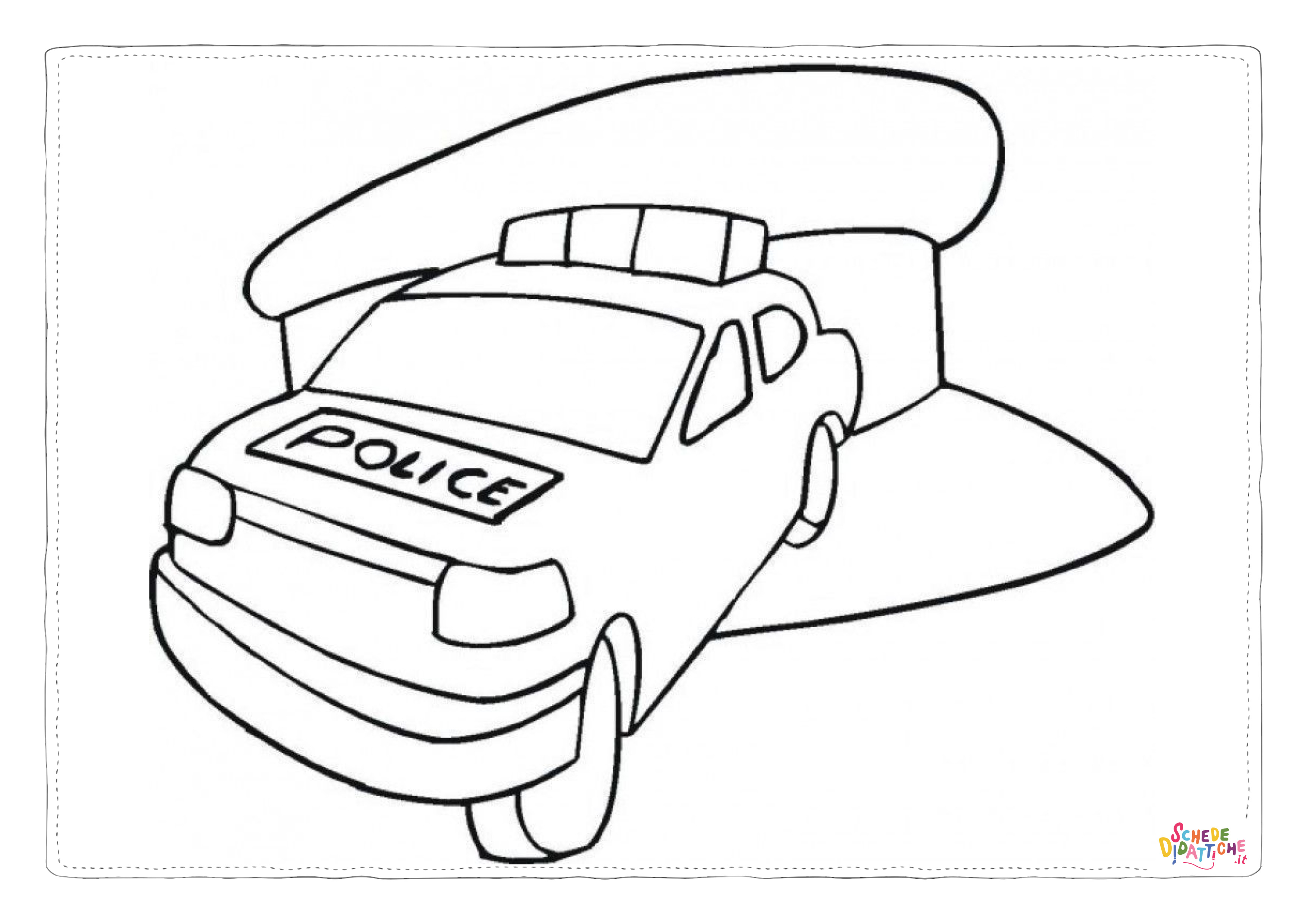 Disegno "Disegno di auto della polizia da stampare e colorare 30" Disegno di auto della polizia da stampare e colorare 30