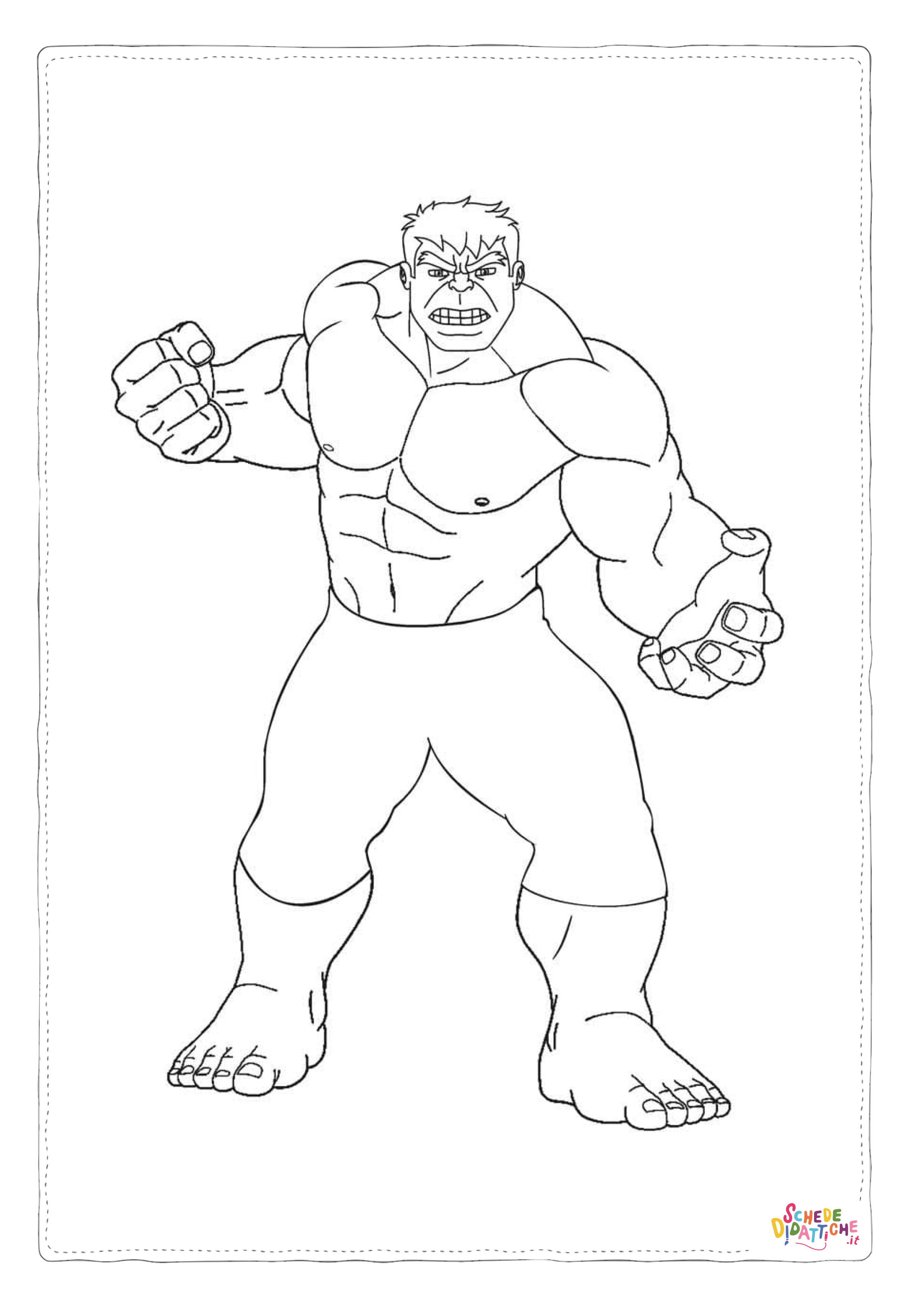 Disegno di Hulk da stampare e colorare 101