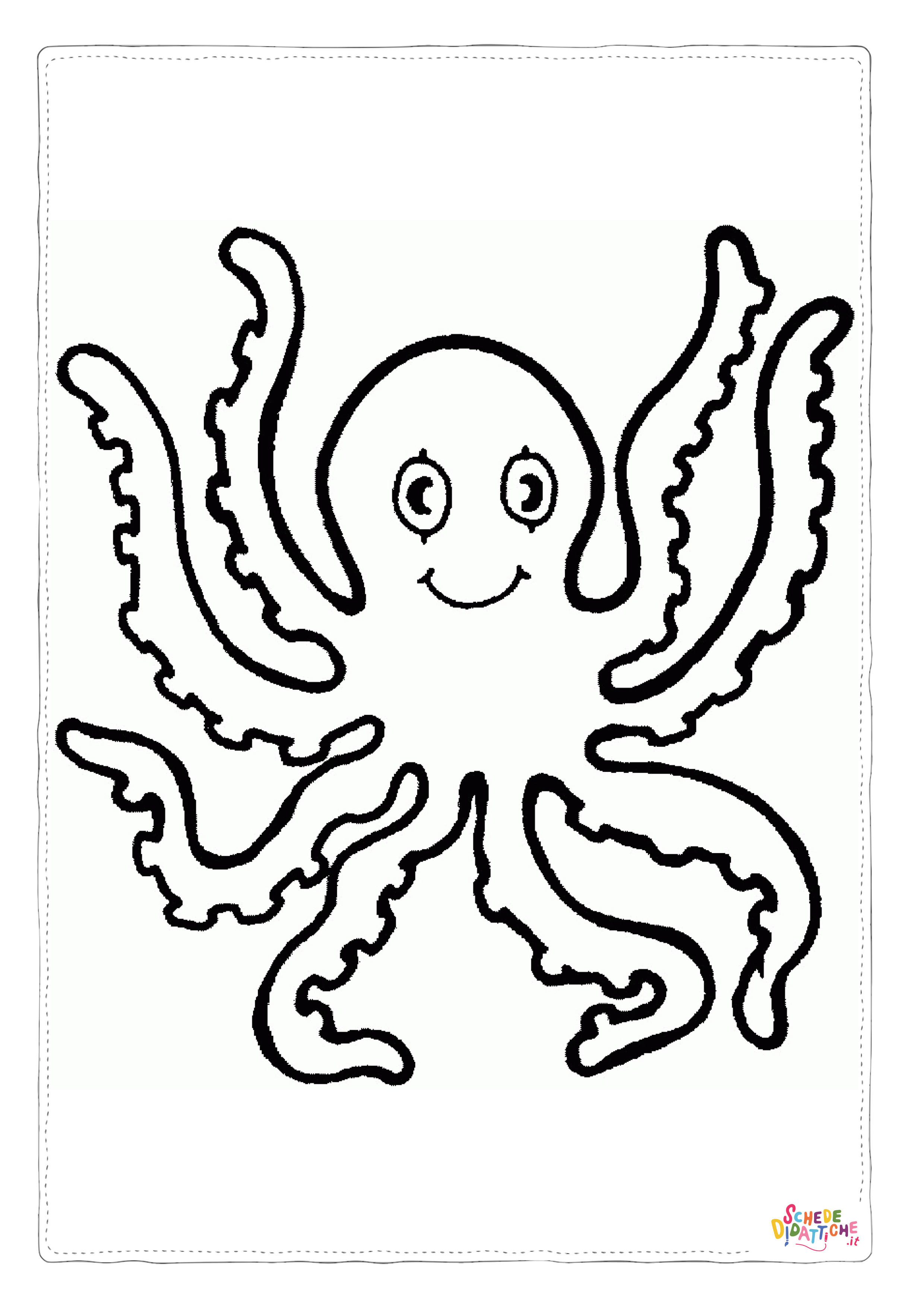 Disegno di polpo da stampare e colorare 8