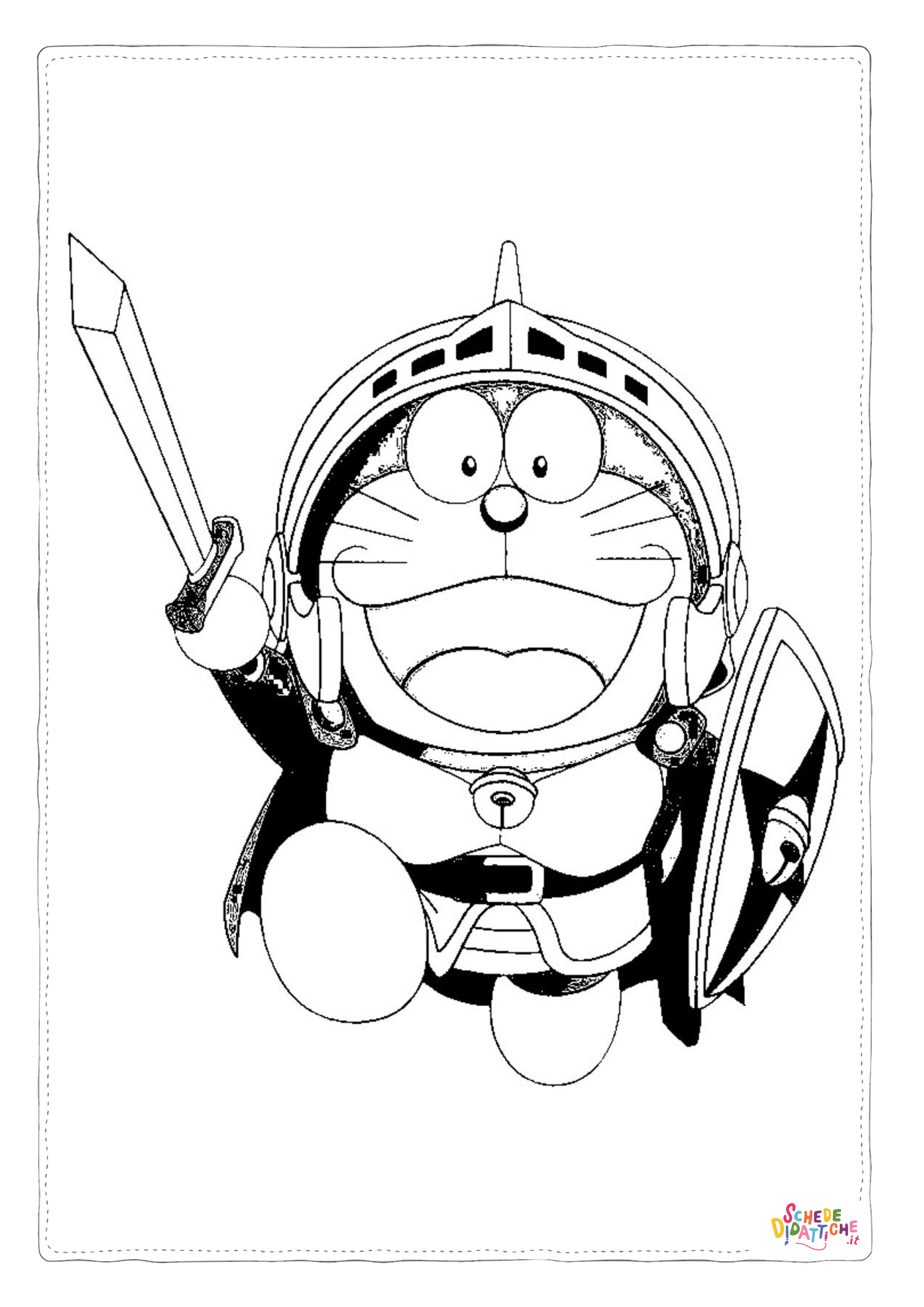 Disegno "Disegno di Doraemon da stampare e colorare 8" Disegno di Doraemon da stampare e colorare 8