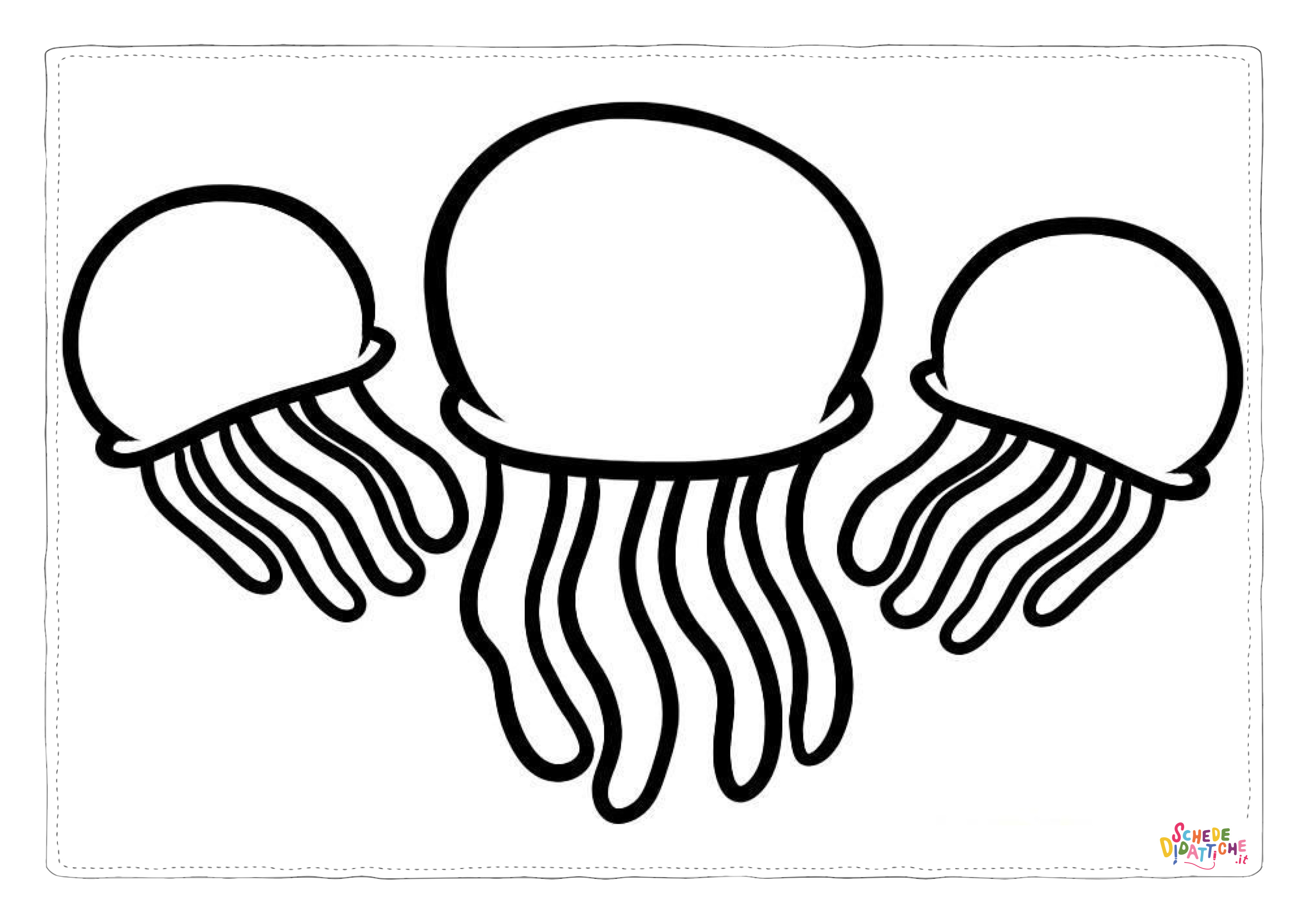 Disegno "Disegno di medusa da stampare e colorare 3" Disegno di medusa da stampare e colorare 3
