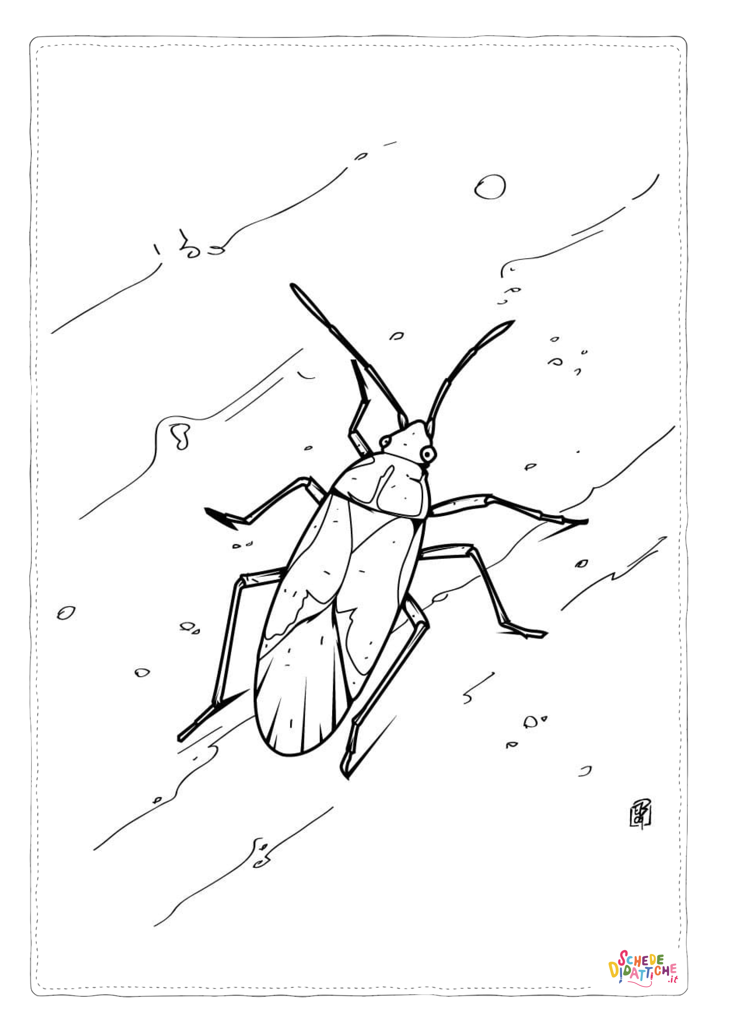 Disegno "Disegno di coleottero da stampare e colorare 17" Disegno di coleottero da stampare e colorare 17