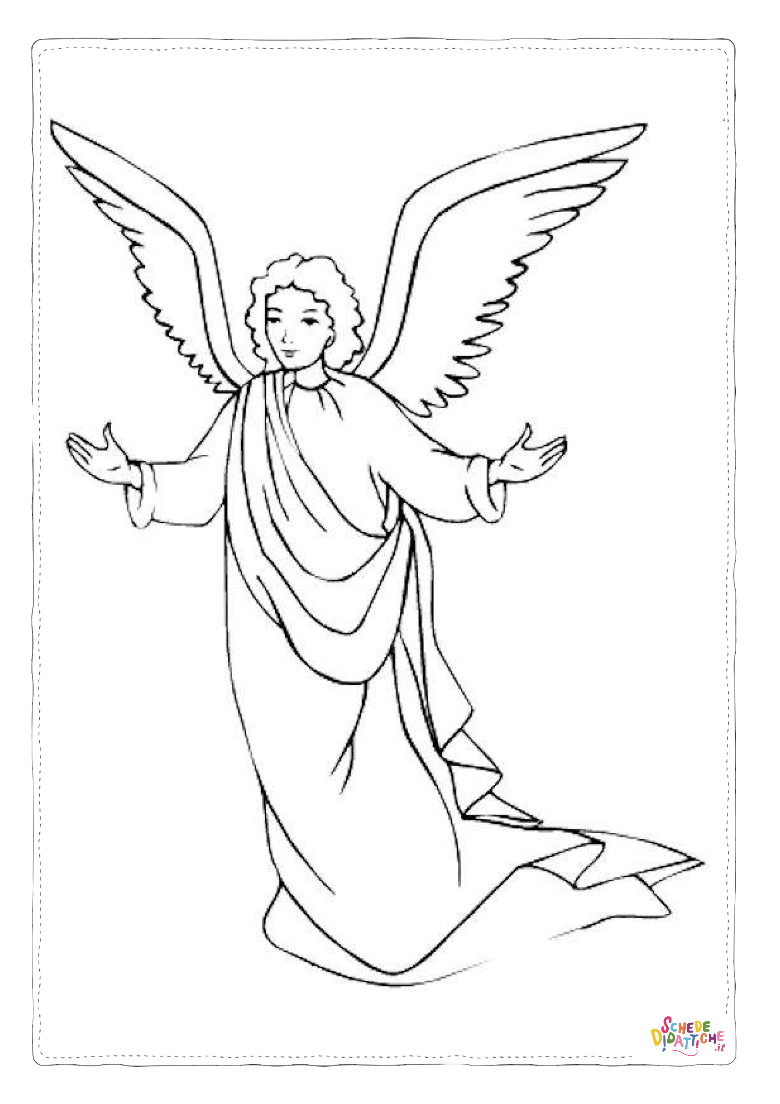 Disegno di angelo da stampare e colorare 17
