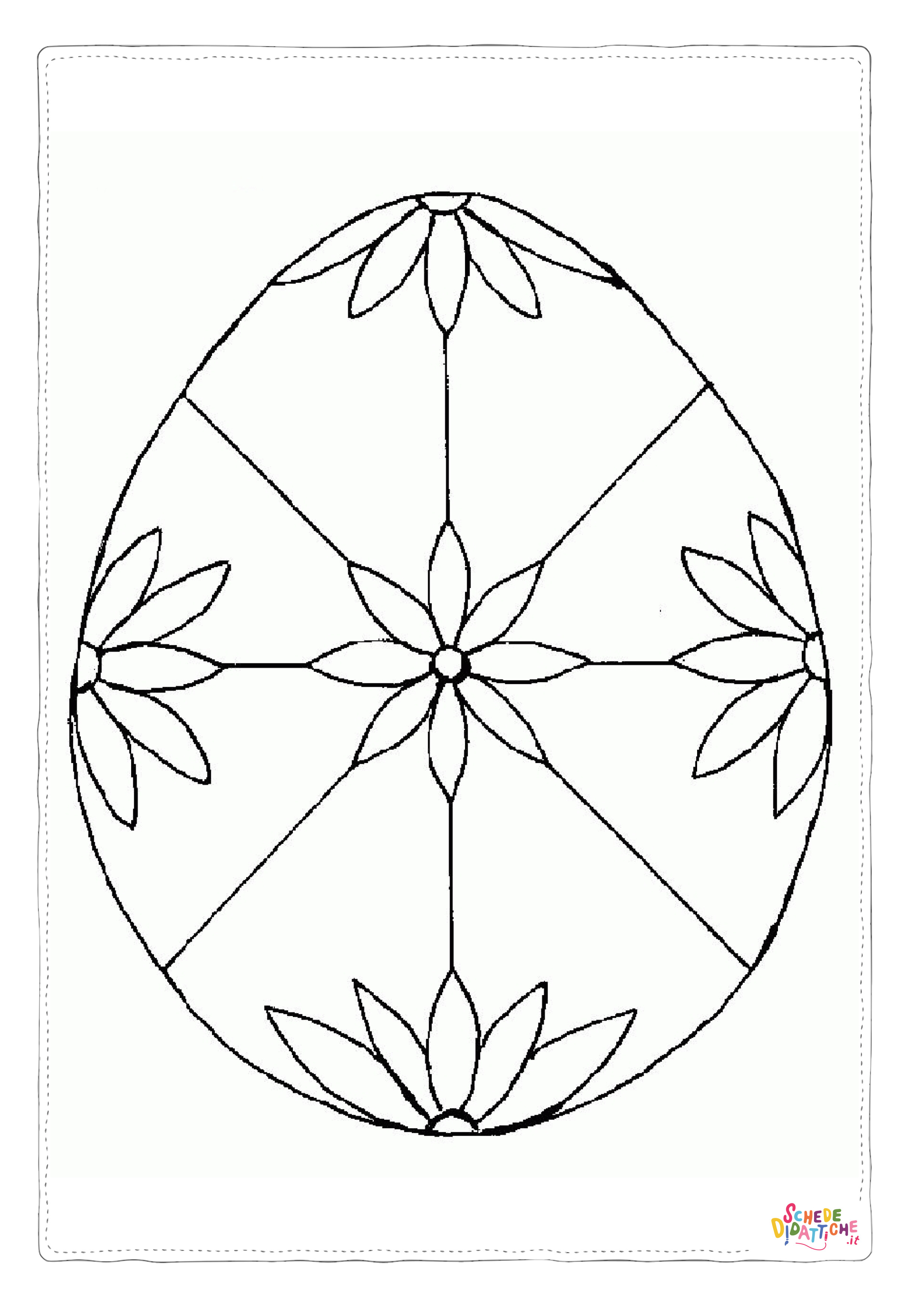 Disegno "Disegno di uovo di Pasqua da stampare e colorare 1" Disegno di uovo di Pasqua da stampare e colorare 1