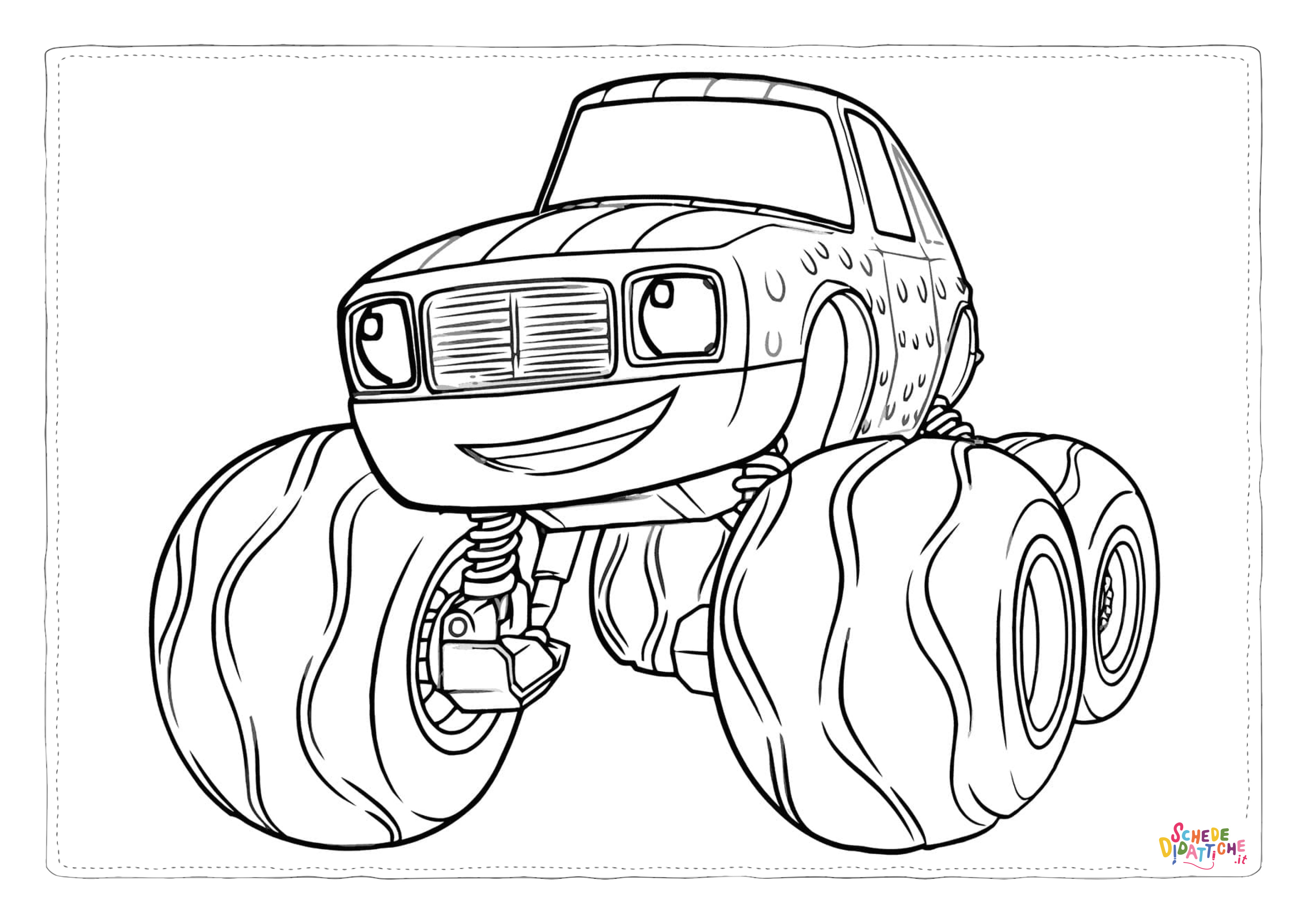 Disegno di monstertruck da stampare e colorare 58