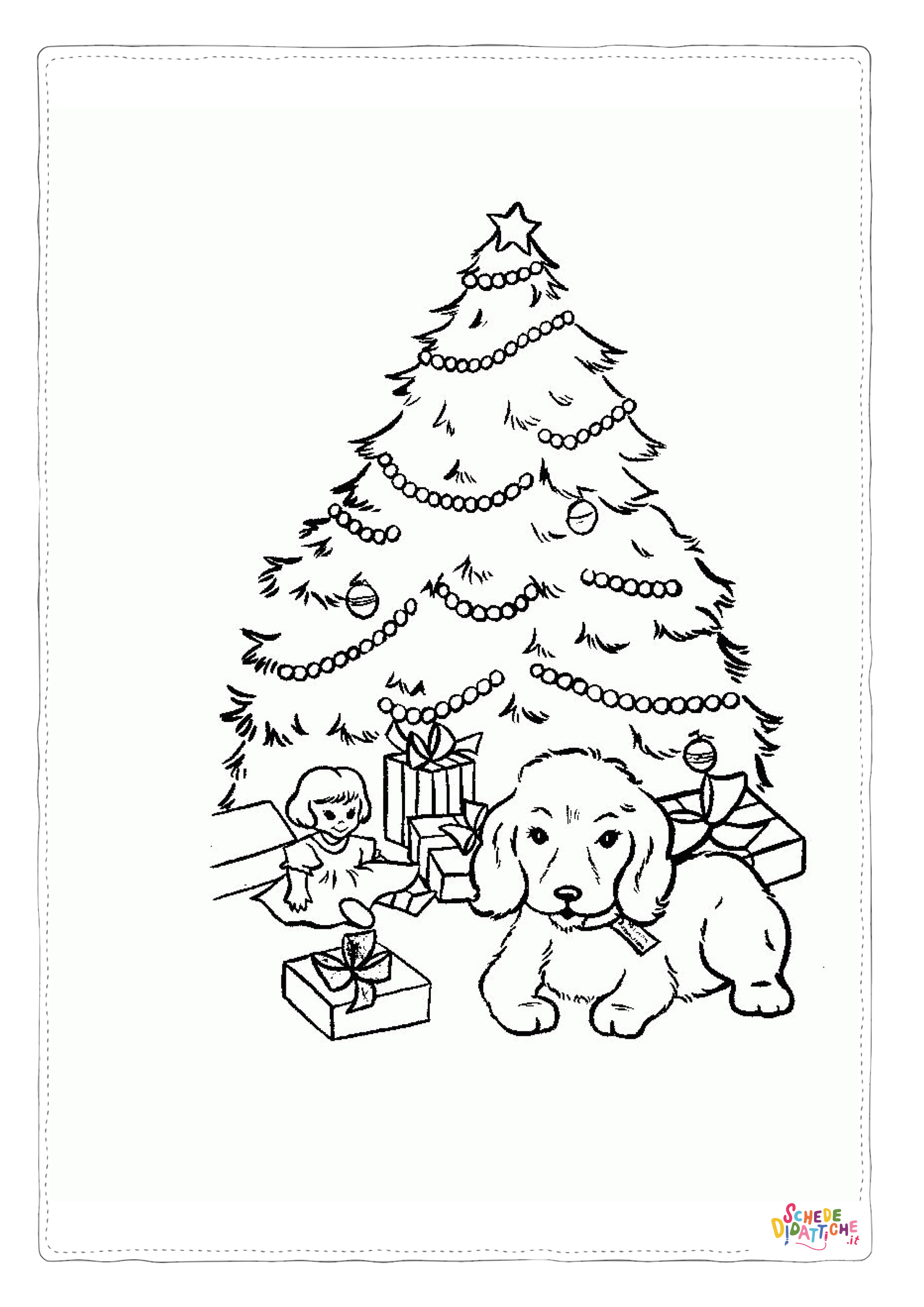 Disegno "Disegno di albero di Natale da stampare e colorare 187" Disegno di albero di Natale da stampare e colorare 187