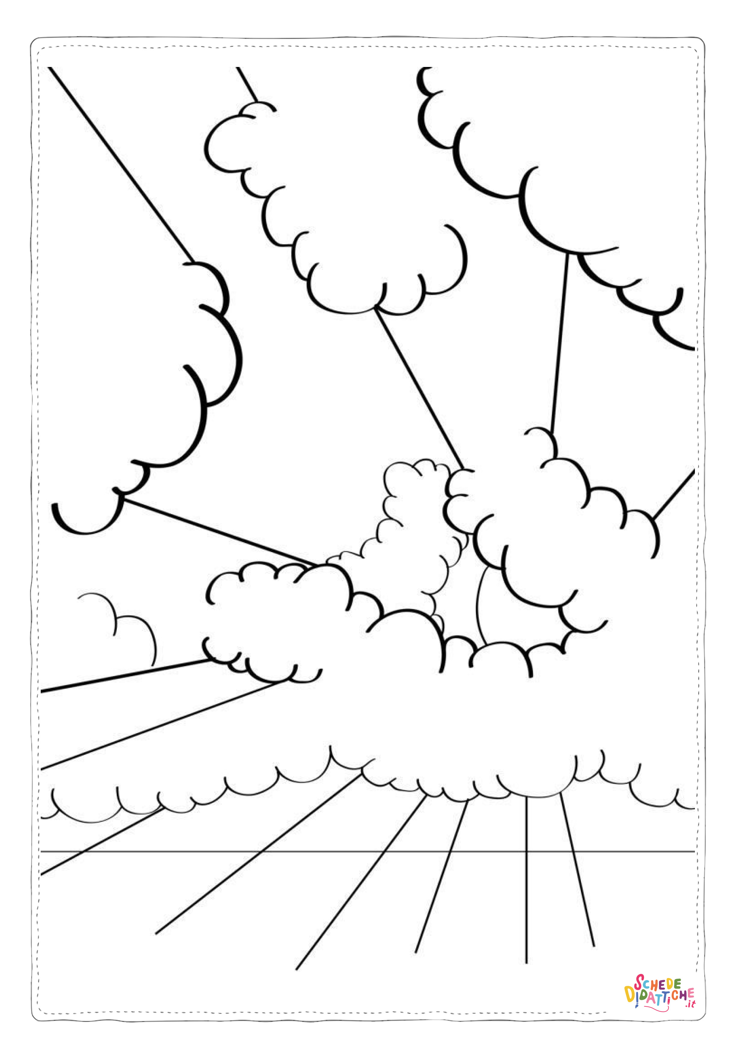 Disegno di nuvola da stampare e colorare 12