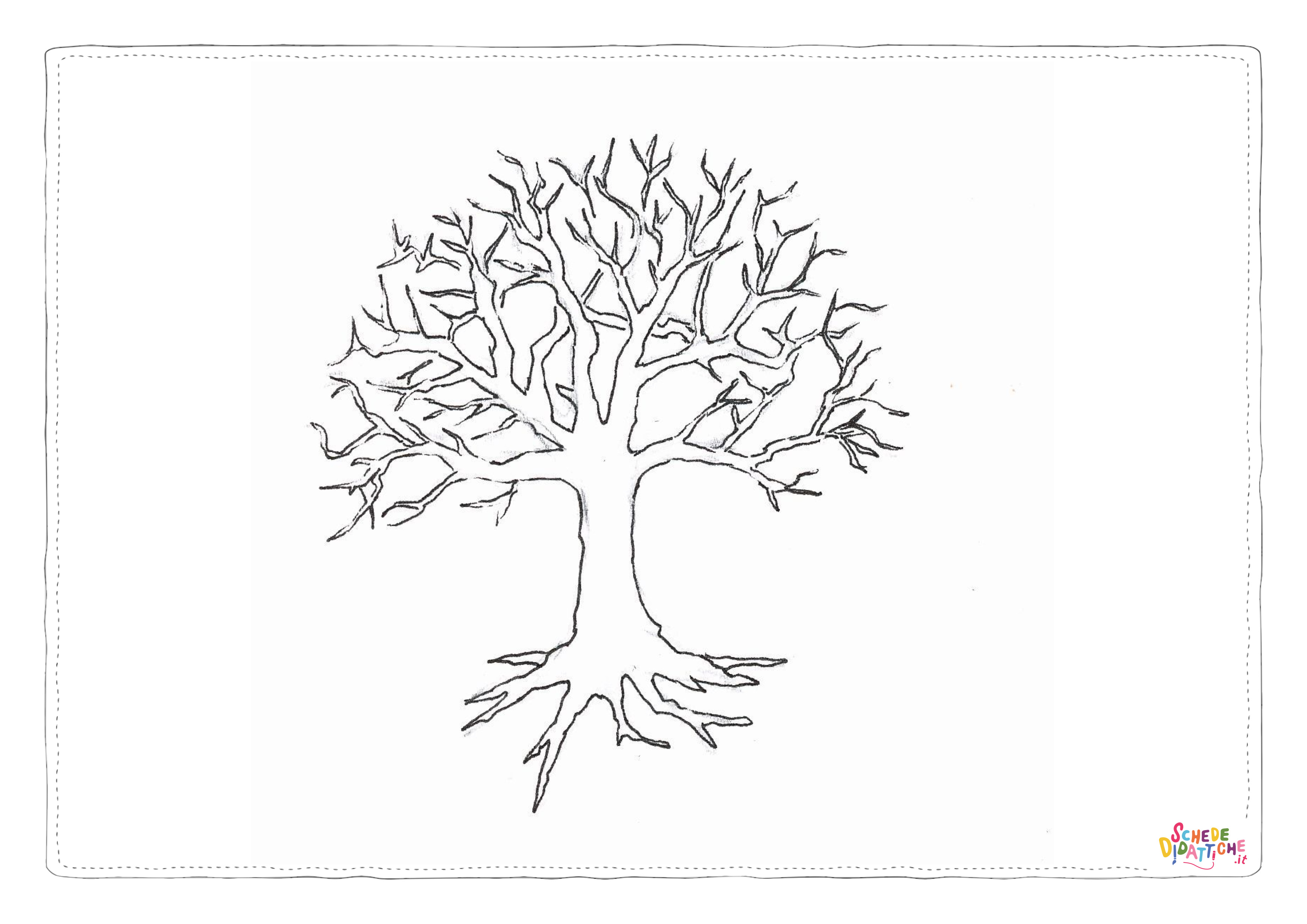 Disegno di albero da stampare e colorare 131