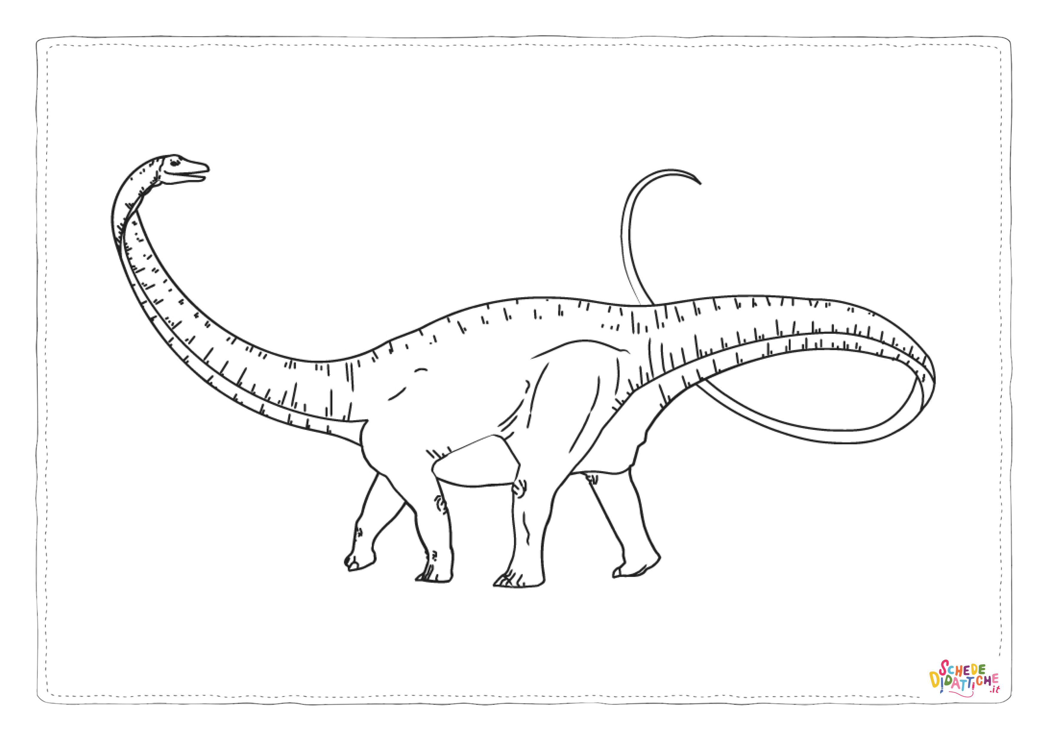 Disegno "Disegno di Brontosauro da stampare e colorare 8" Disegno di Brontosauro da stampare e colorare 8