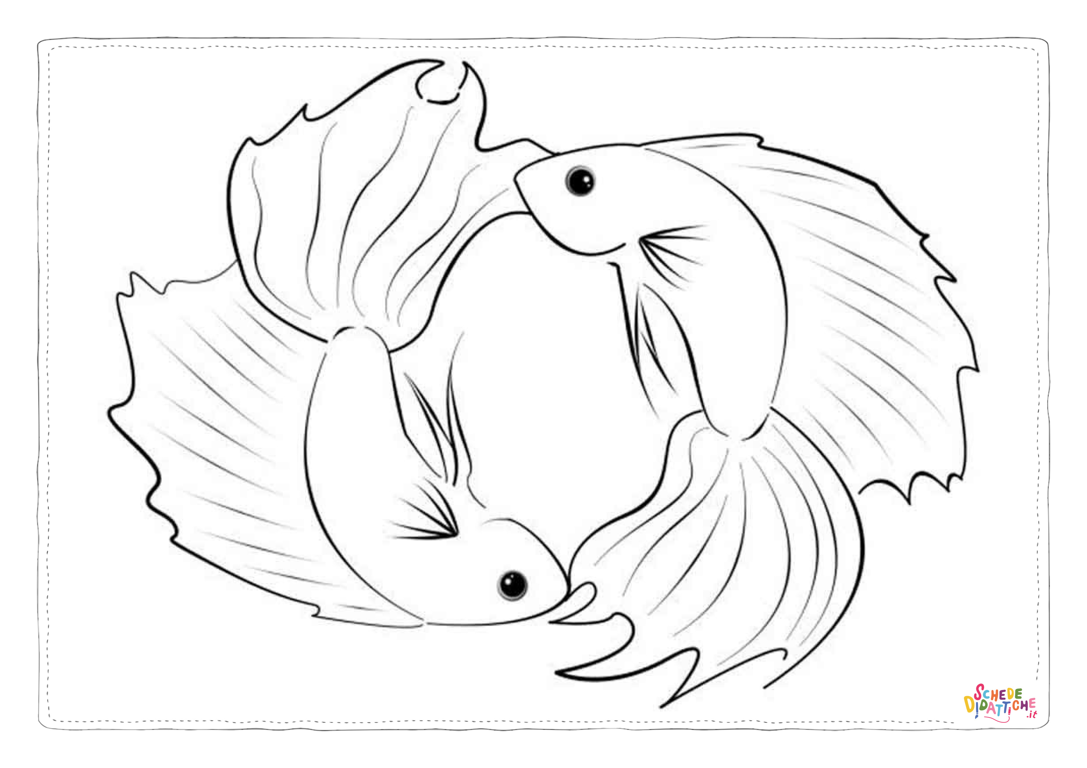 Disegno "Disegno di pesce da stampare e colorare 311" Disegno di pesce da stampare e colorare 311