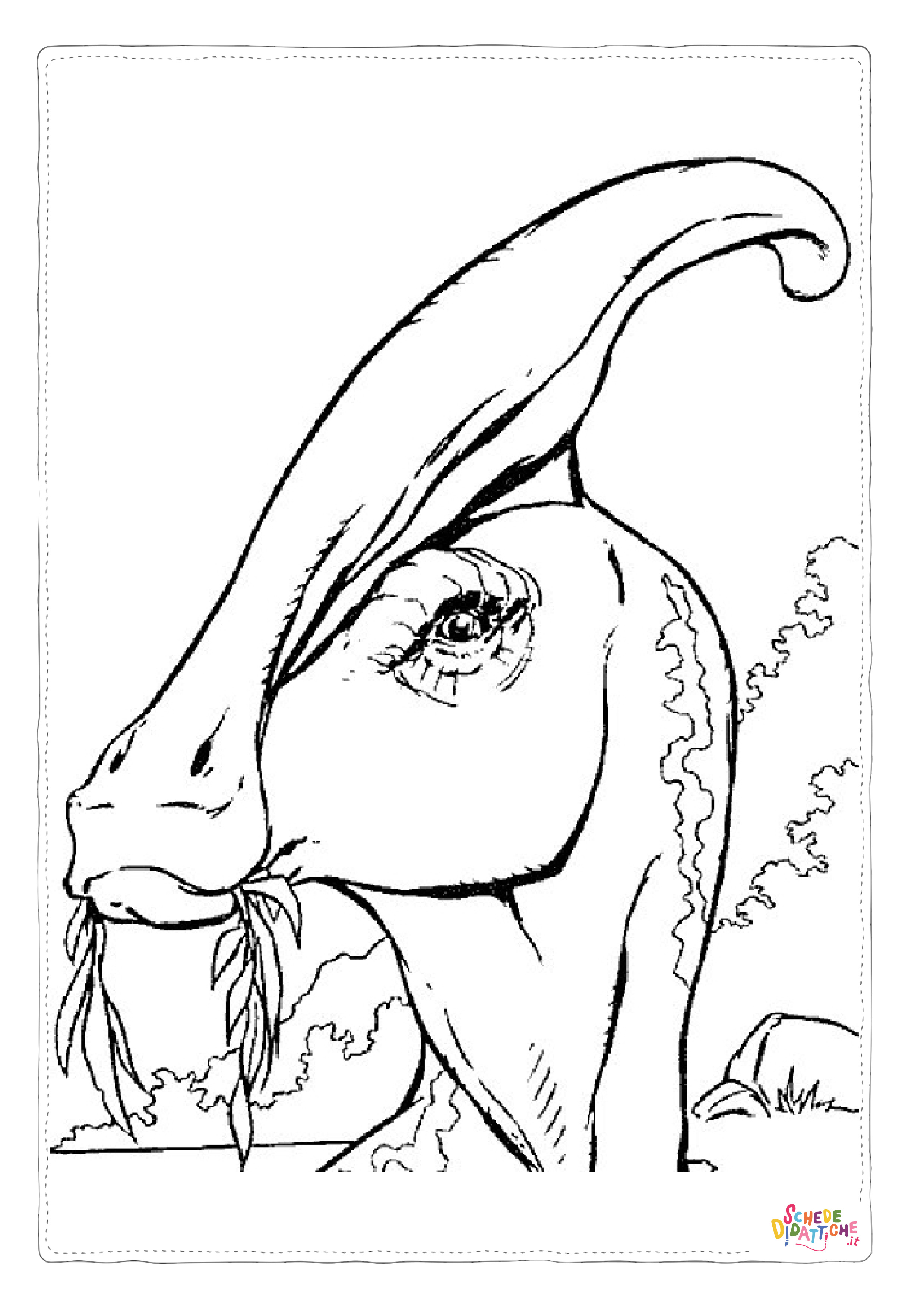 Disegno "Disegno di Parasaurolofo da stampare e colorare 14" Disegno di Parasaurolofo da stampare e colorare 14