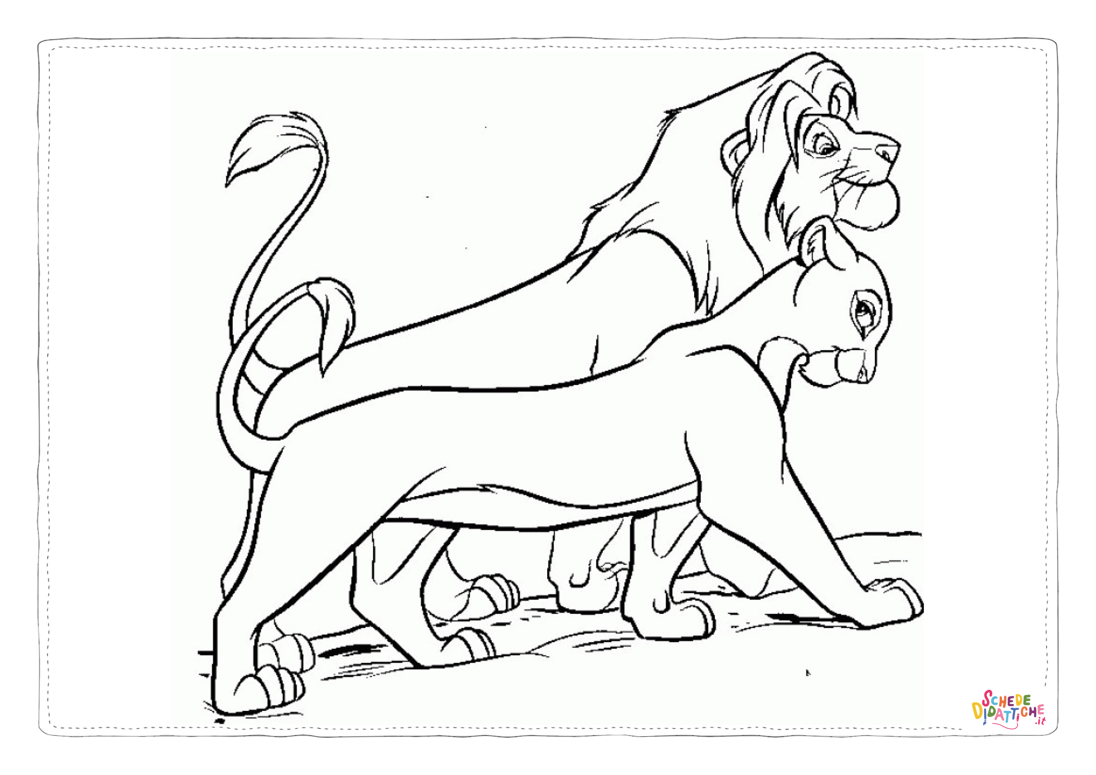 Disegno "Disegno di Re Leone da stampare e colorare 213" Disegno di Re Leone da stampare e colorare 213