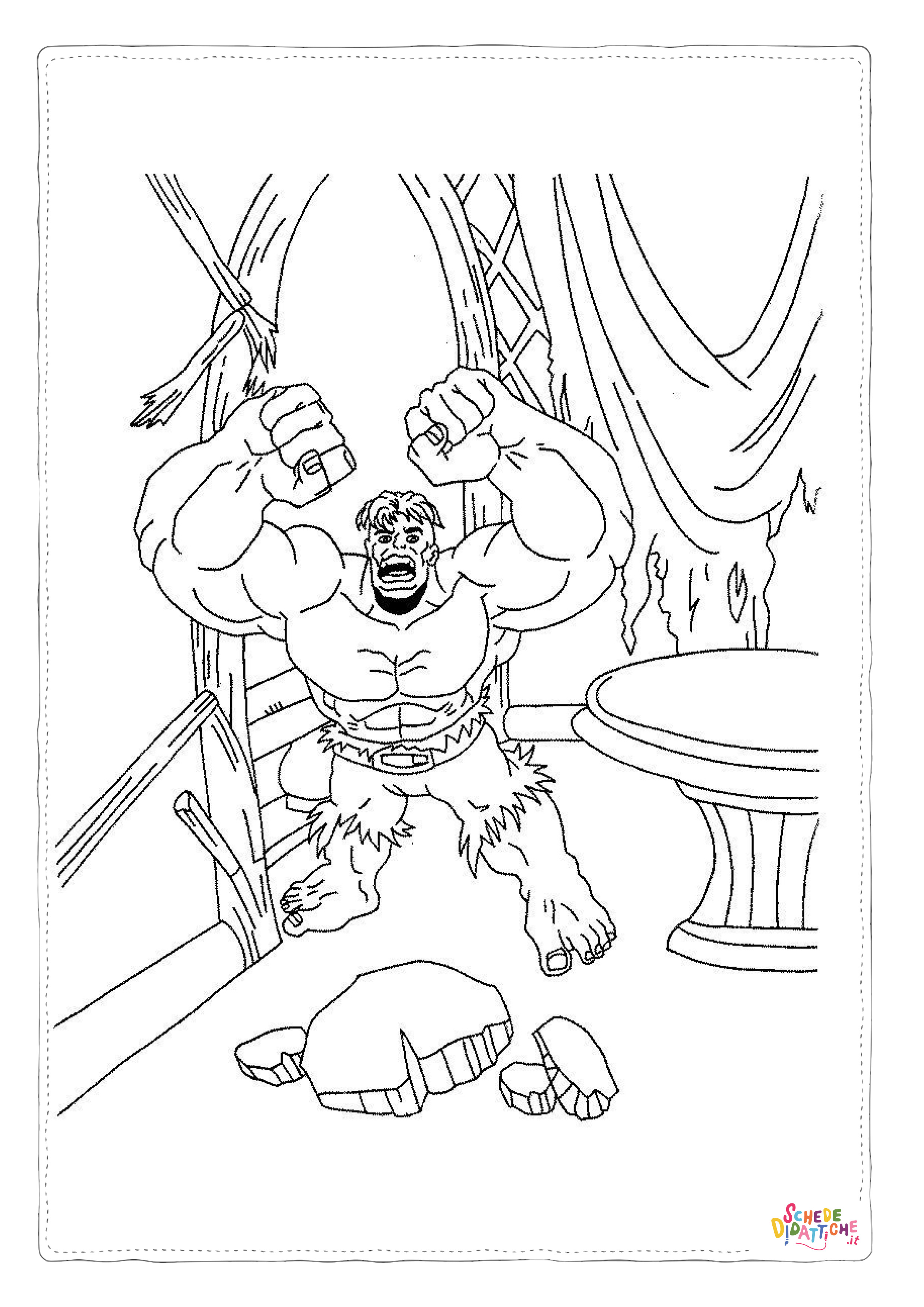 Disegno "Disegno di Hulk da stampare e colorare 151" Disegno di Hulk da stampare e colorare 151
