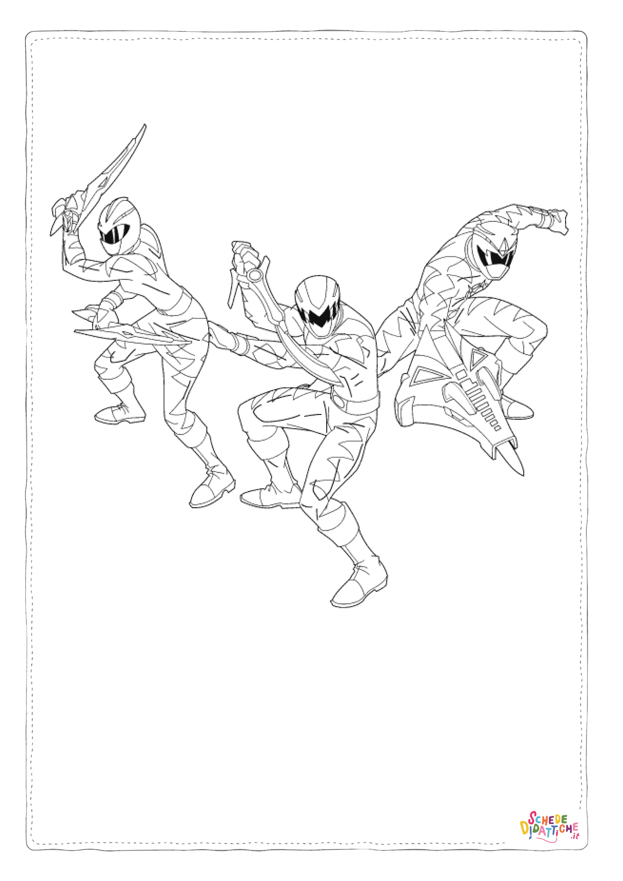 Disegno di Power Rangers da stampare e colorare 20