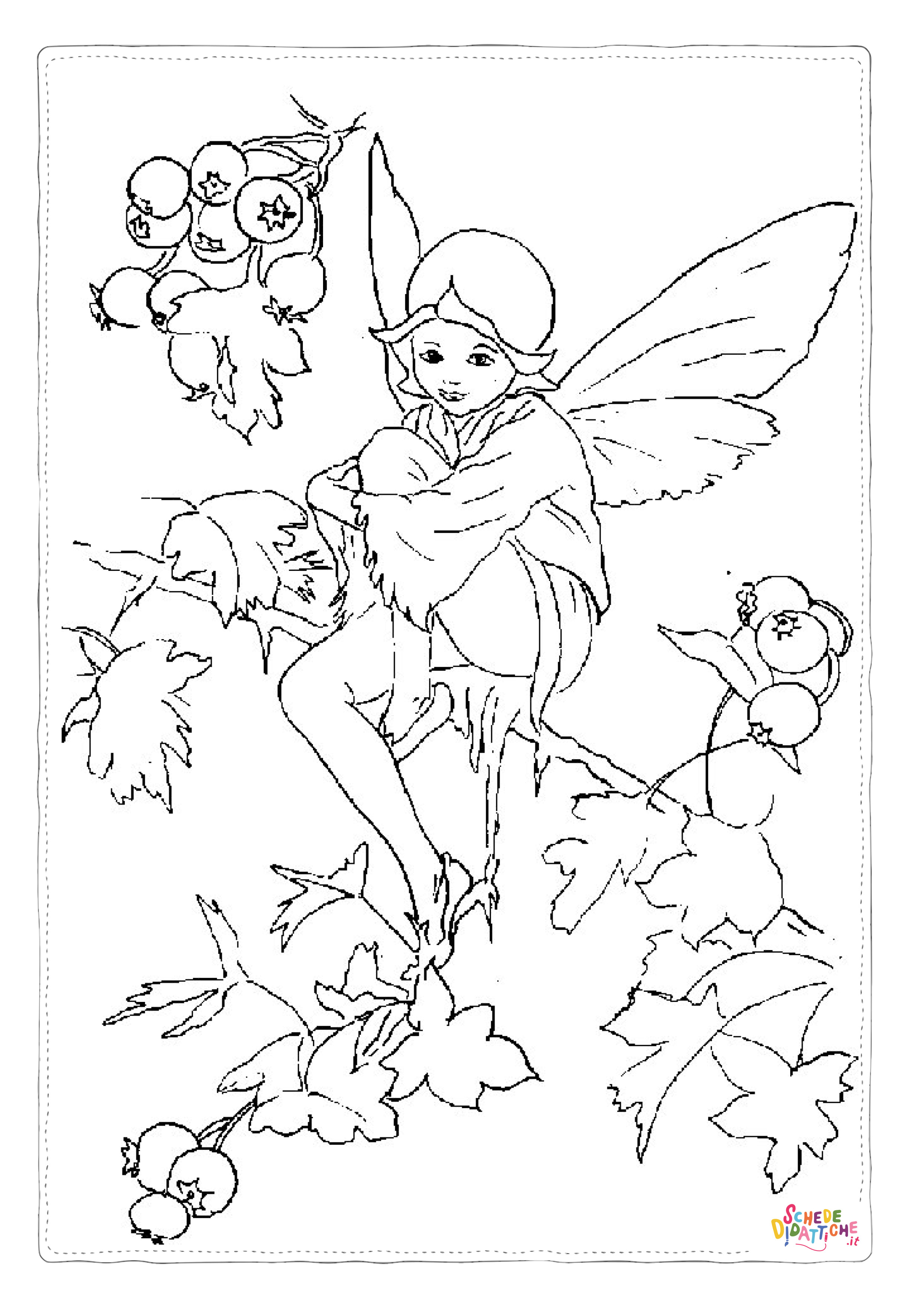 Disegno "Disegno di fata da stampare e colorare 10" Disegno di fata da stampare e colorare 10