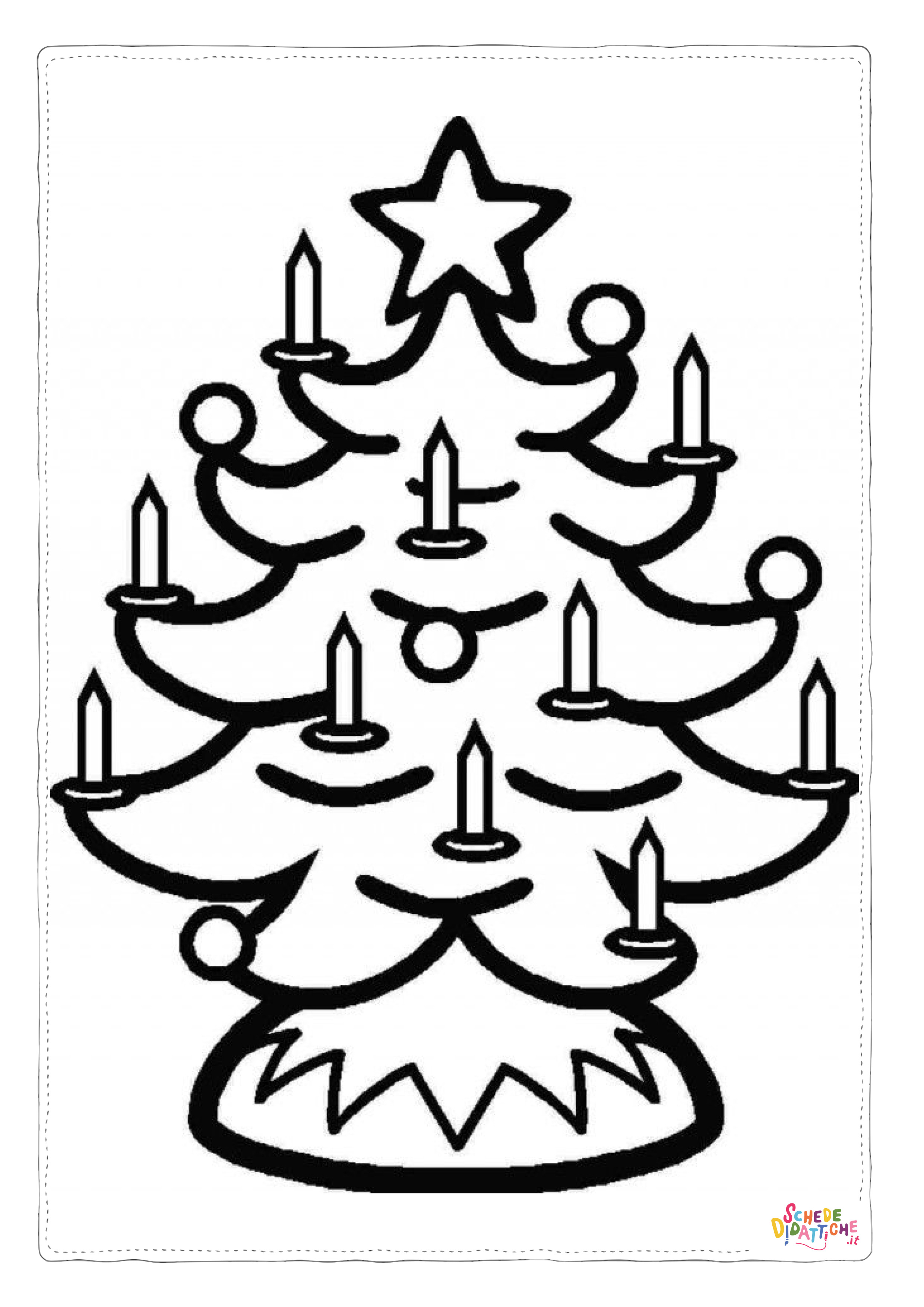 Disegno "Disegno di albero di Natale da stampare e colorare 38" Disegno di albero di Natale da stampare e colorare 38