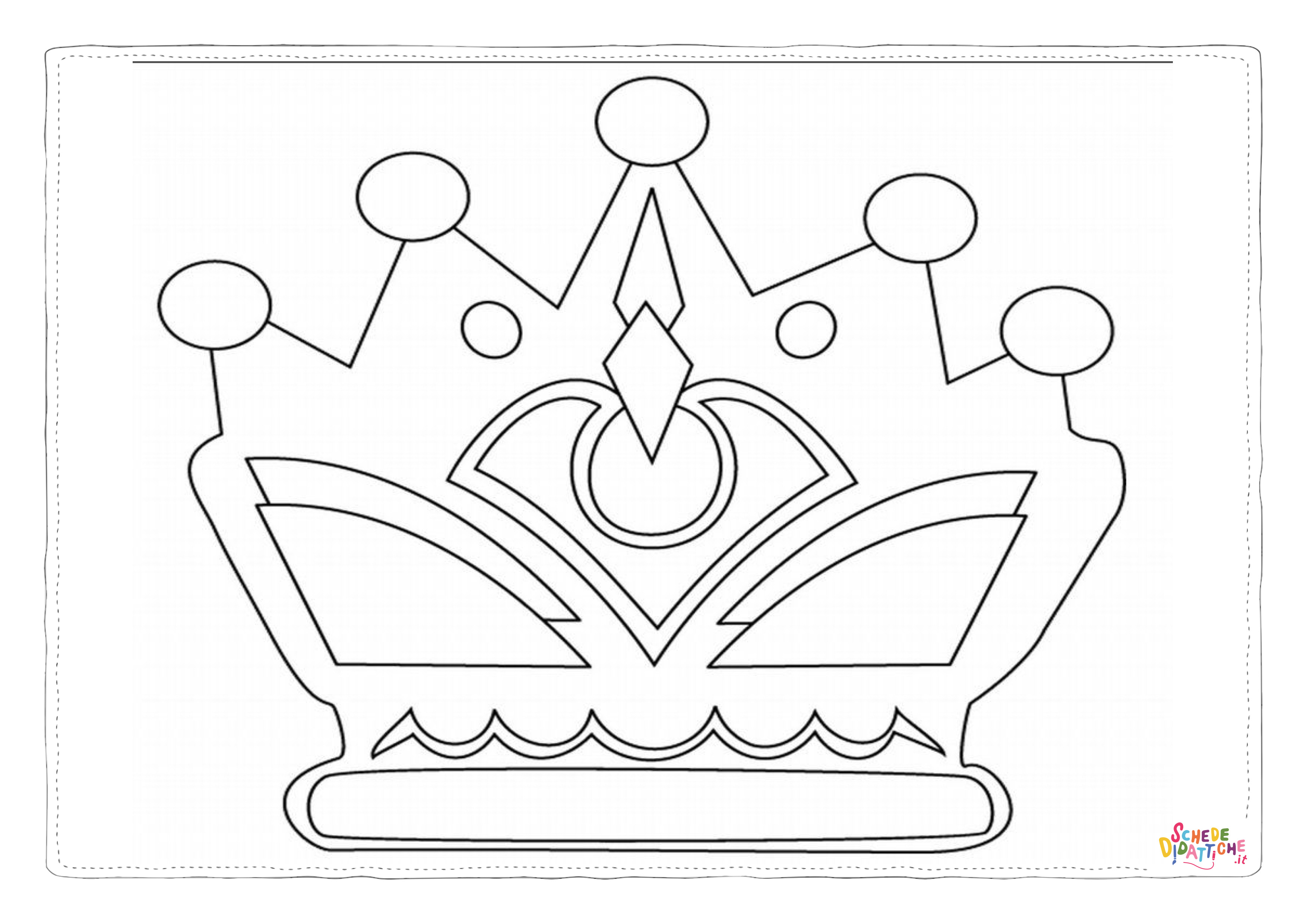 Disegno di corona reale da stampare e colorare 15