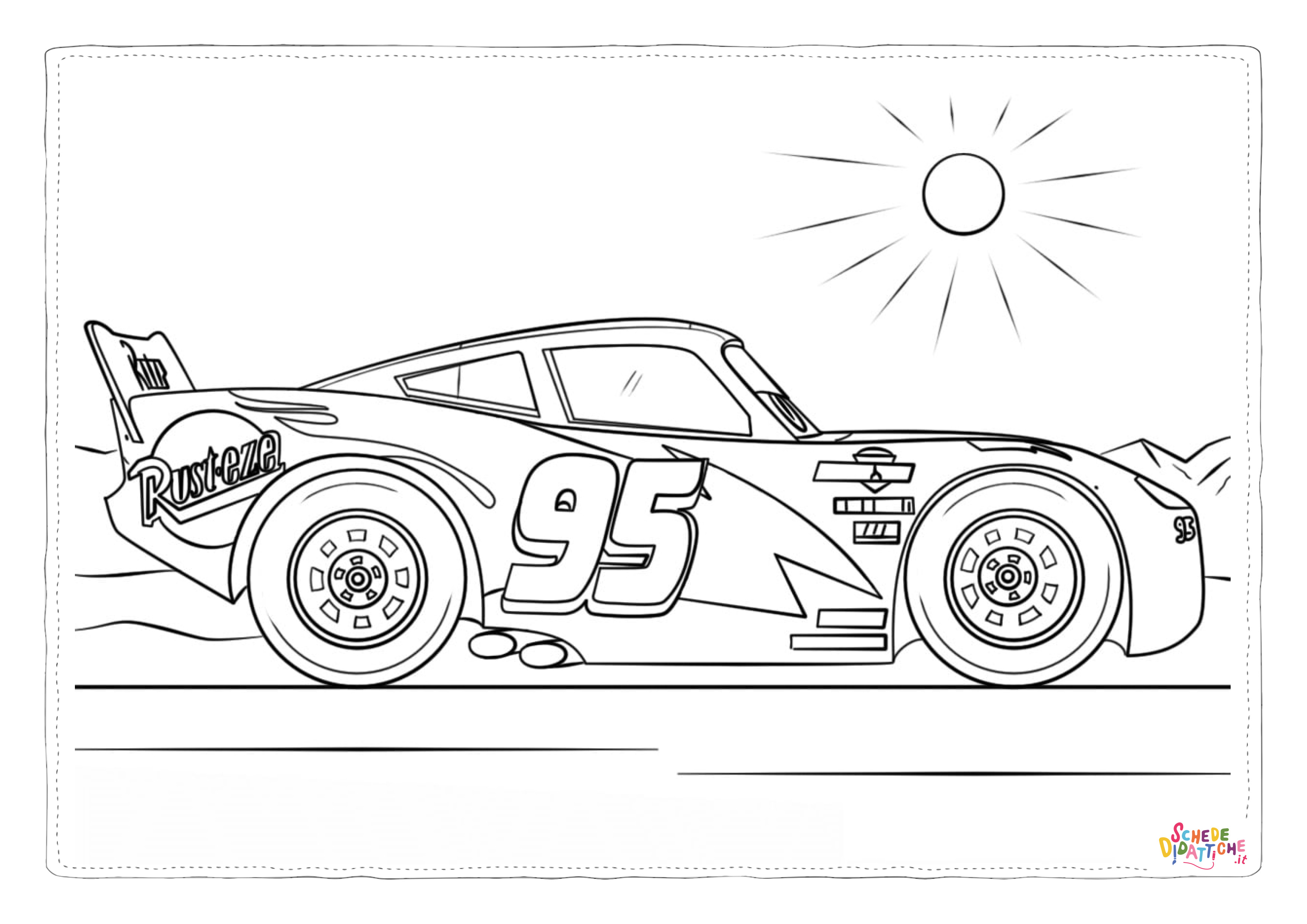 Disegno di automobile da stampare e colorare 335