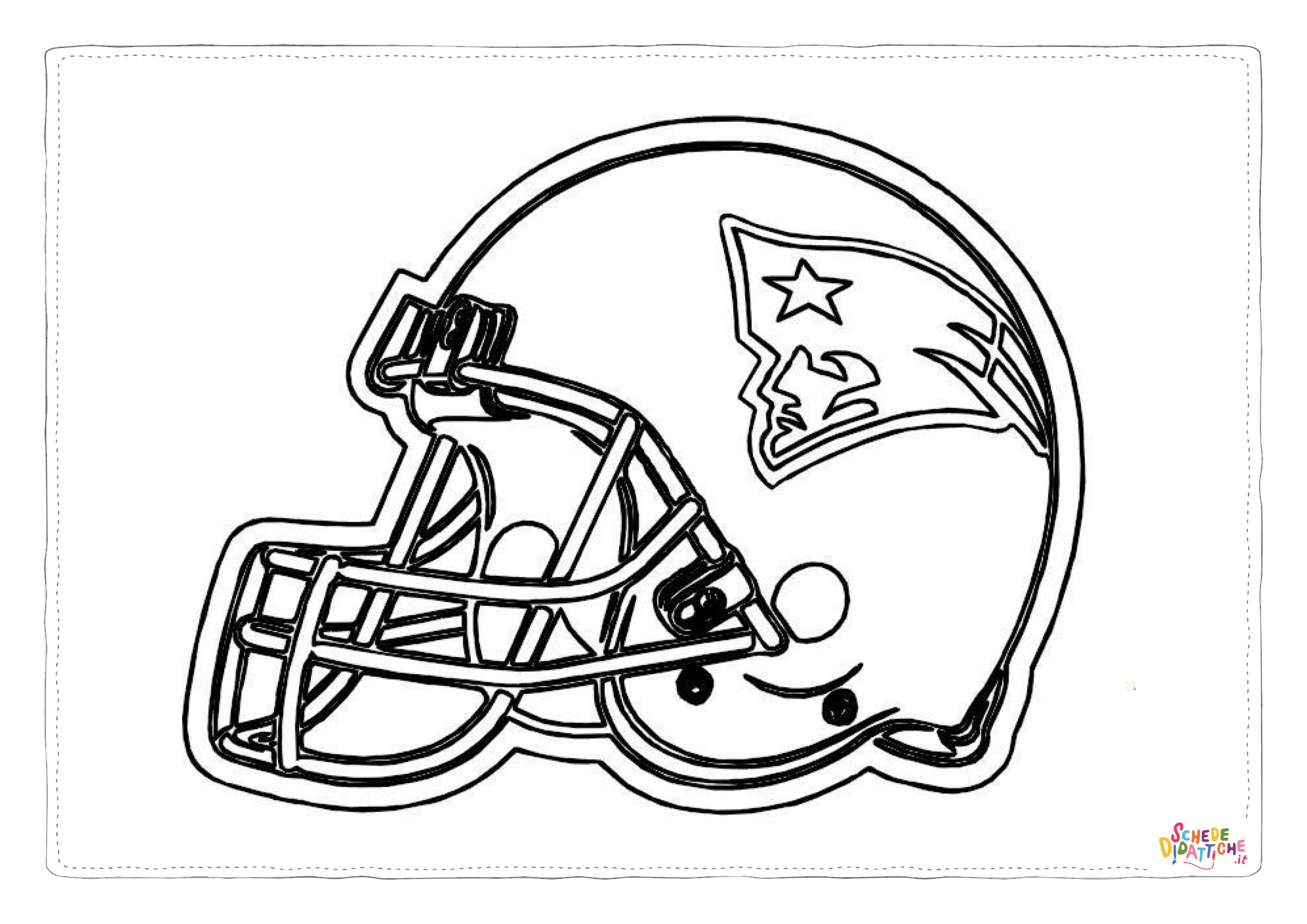 Disegno "Disegno di football americano da stampare e colorare 30" Disegno di football americano da stampare e colorare 30